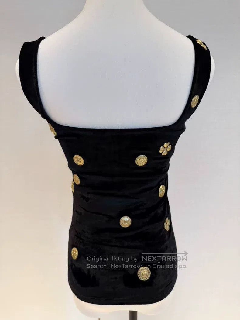 Chanel Chanel Handicraft workshop black velvet suspender vest Size XXS / US 00 / IT 34 - 2 Thumbnail