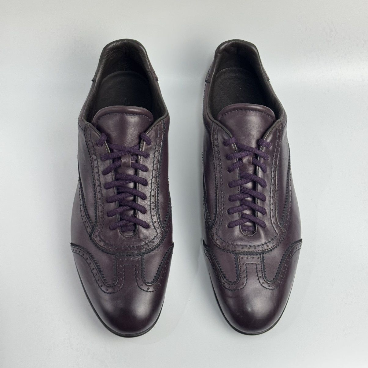 Santoni Santoni Caoutchouc Italy - Purple Low-top Leather Sneakers🔥 Size US 9 / EU 42 - 3 Thumbnail