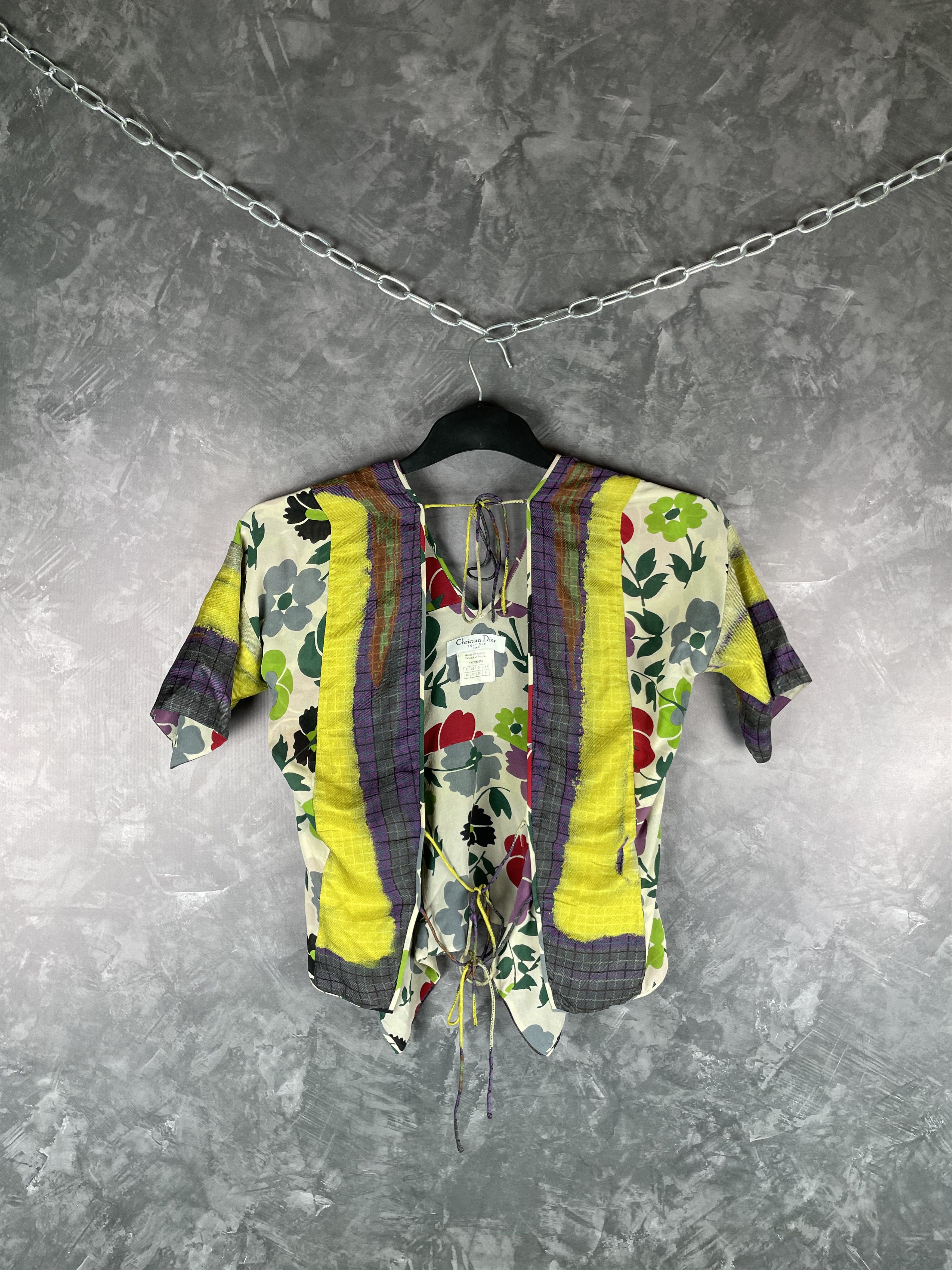 image of Christian Dior Monsieur x Dior Vintage Christian Dior Silk Blouse, Women's (Size Medium)