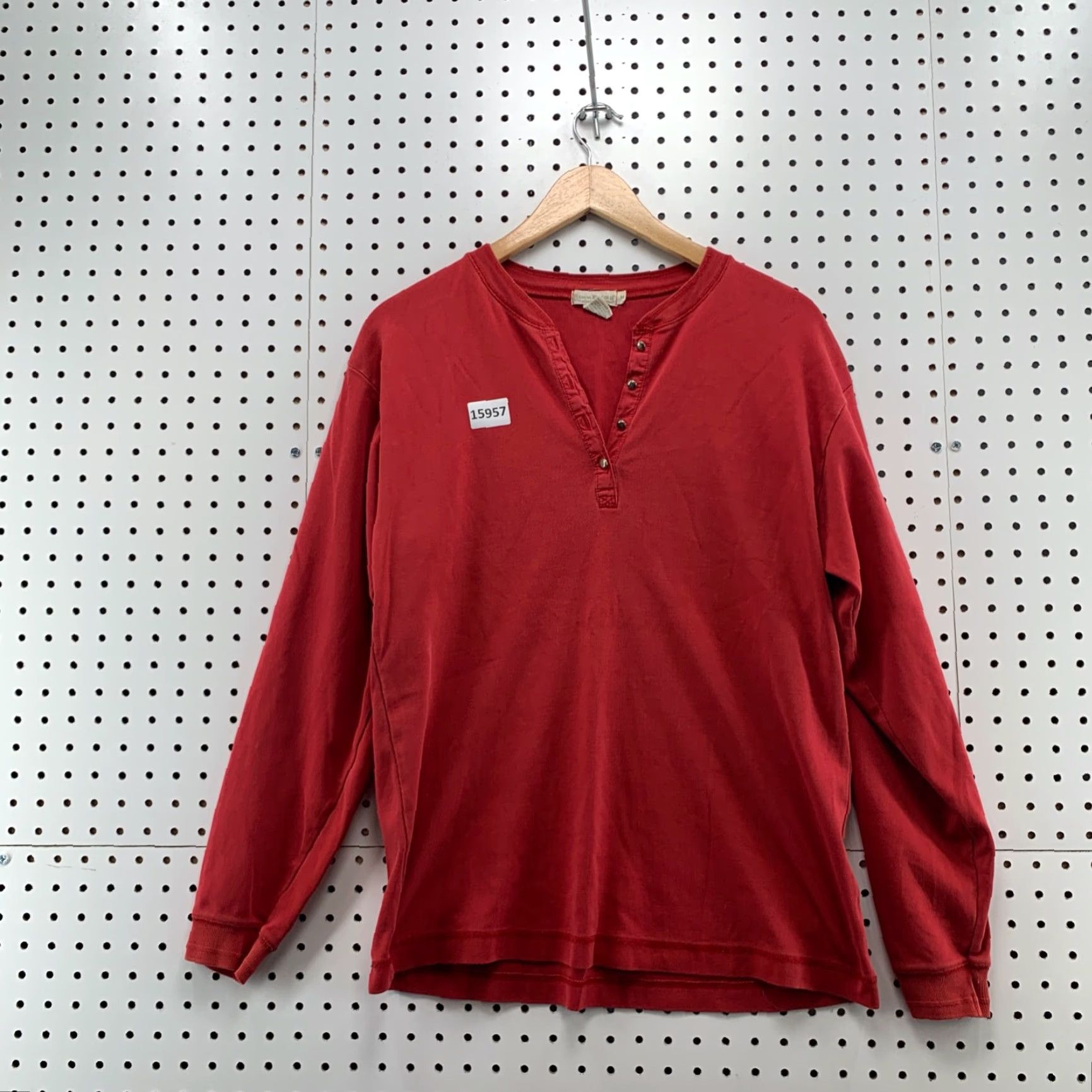 Banana Republic VINTAGE Banana Republic Henley Shirt Womens Medium Red Long Sleeve Size M / US 6-8 / IT 42-44 - 5 Thumbnail