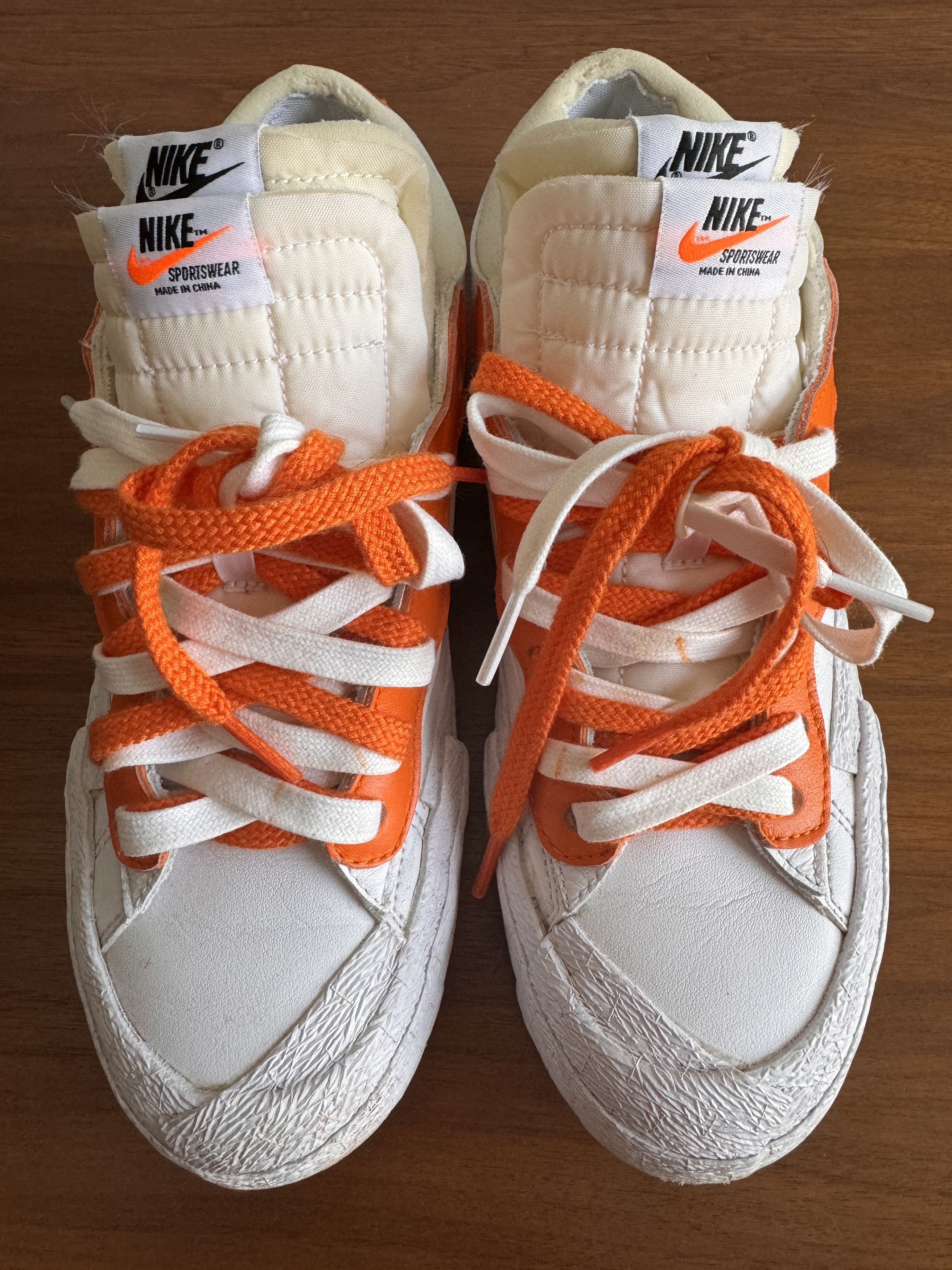 Nike × Sacai Nike x Sacai blazer low “white magma orange” Size US 7.5 / EU 40-41 - 5 Thumbnail