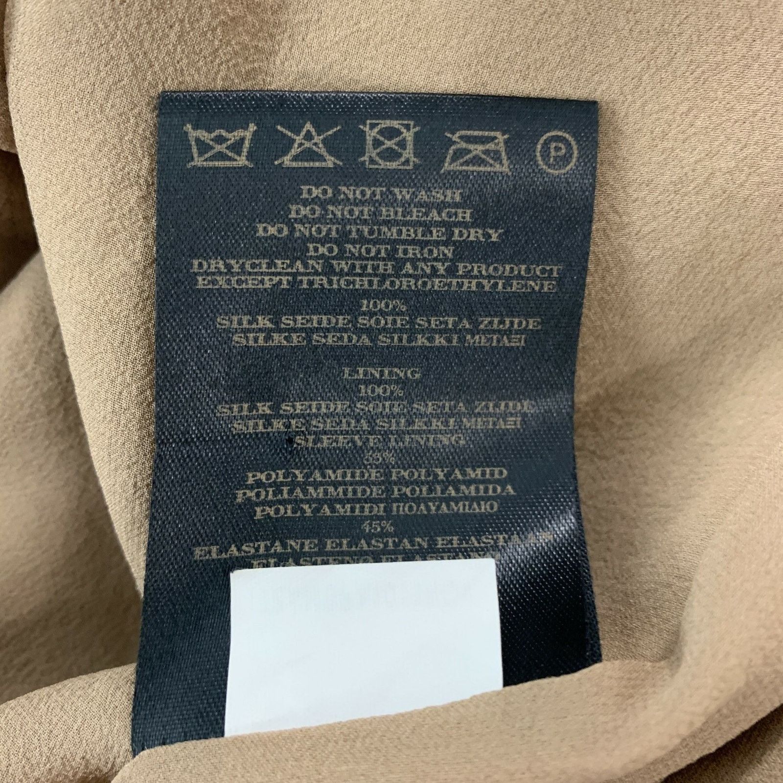 Burberry Prorsum BURBERRY PRORSUM Size 10 Beige Silk Shift Knee-Length Dress Size M / US 6-8 / IT 42-44 - 8 Thumbnail