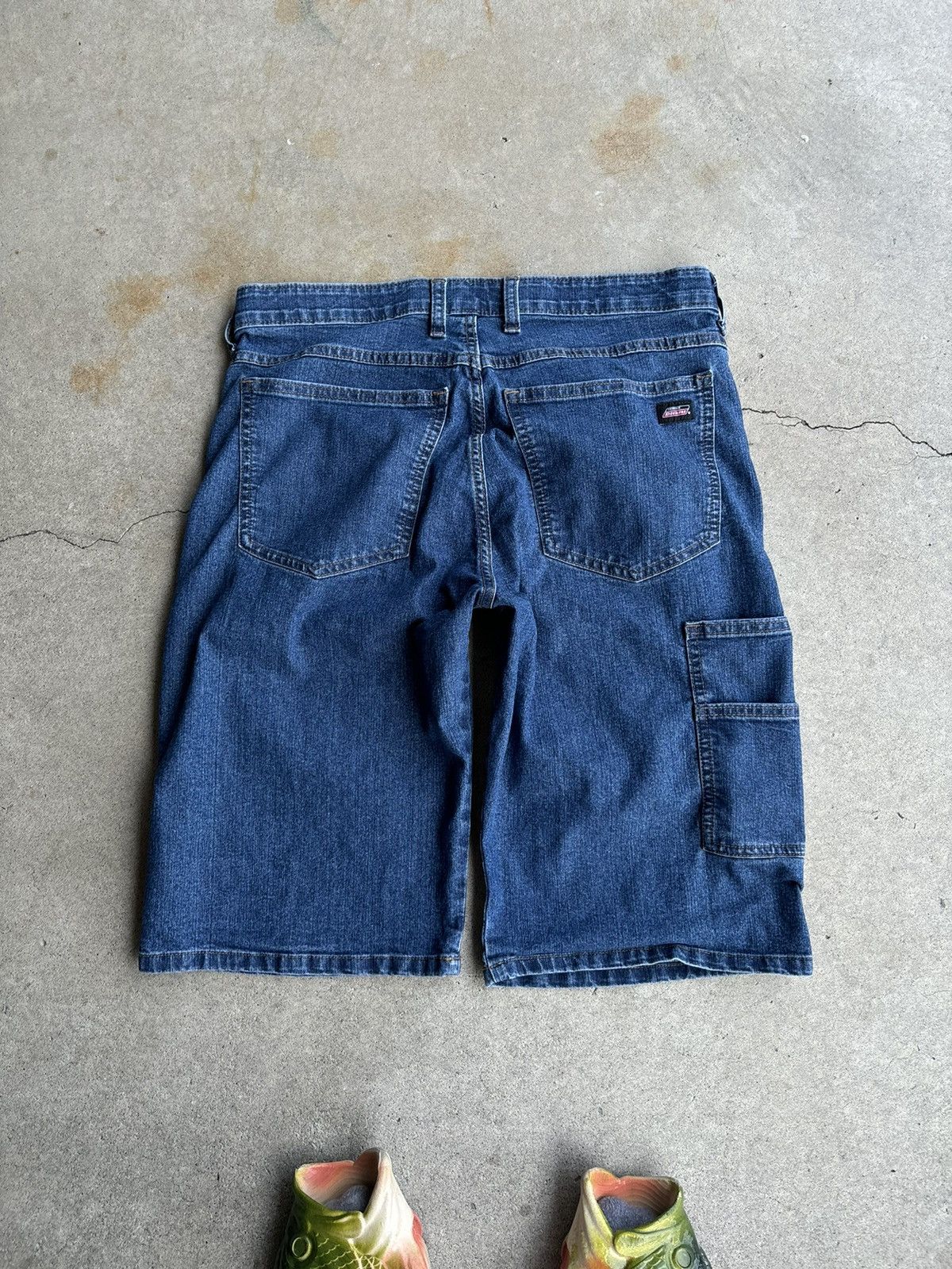 Dickies × Vintage Crazy Dickies Faded Wide Leg Over Knee Carpenter Jorts Size US 32 / EU 48 - 1 Thumbnail