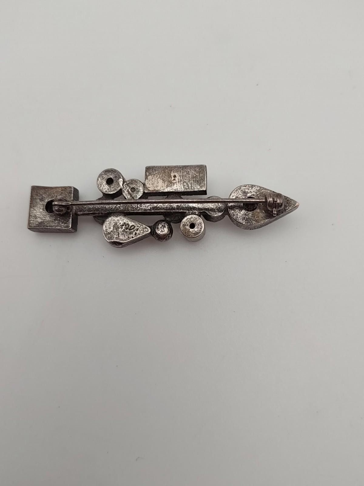 Other Patricia Locke 925 Sterling Modernist Crystal Brooch Size ONE SIZE - 2 Thumbnail