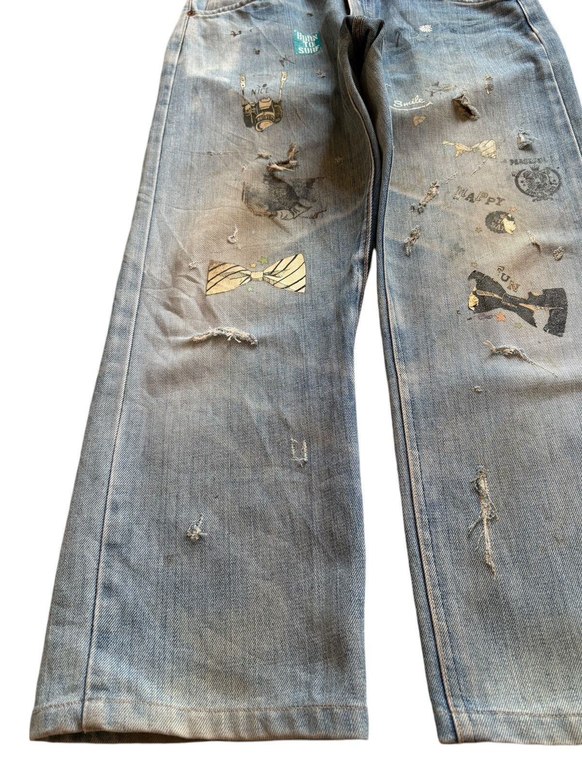 Lee Vintage Lee Riders Talon 42 Mud Wash Printed Baggy Jeans Size US 31 - 6 Thumbnail
