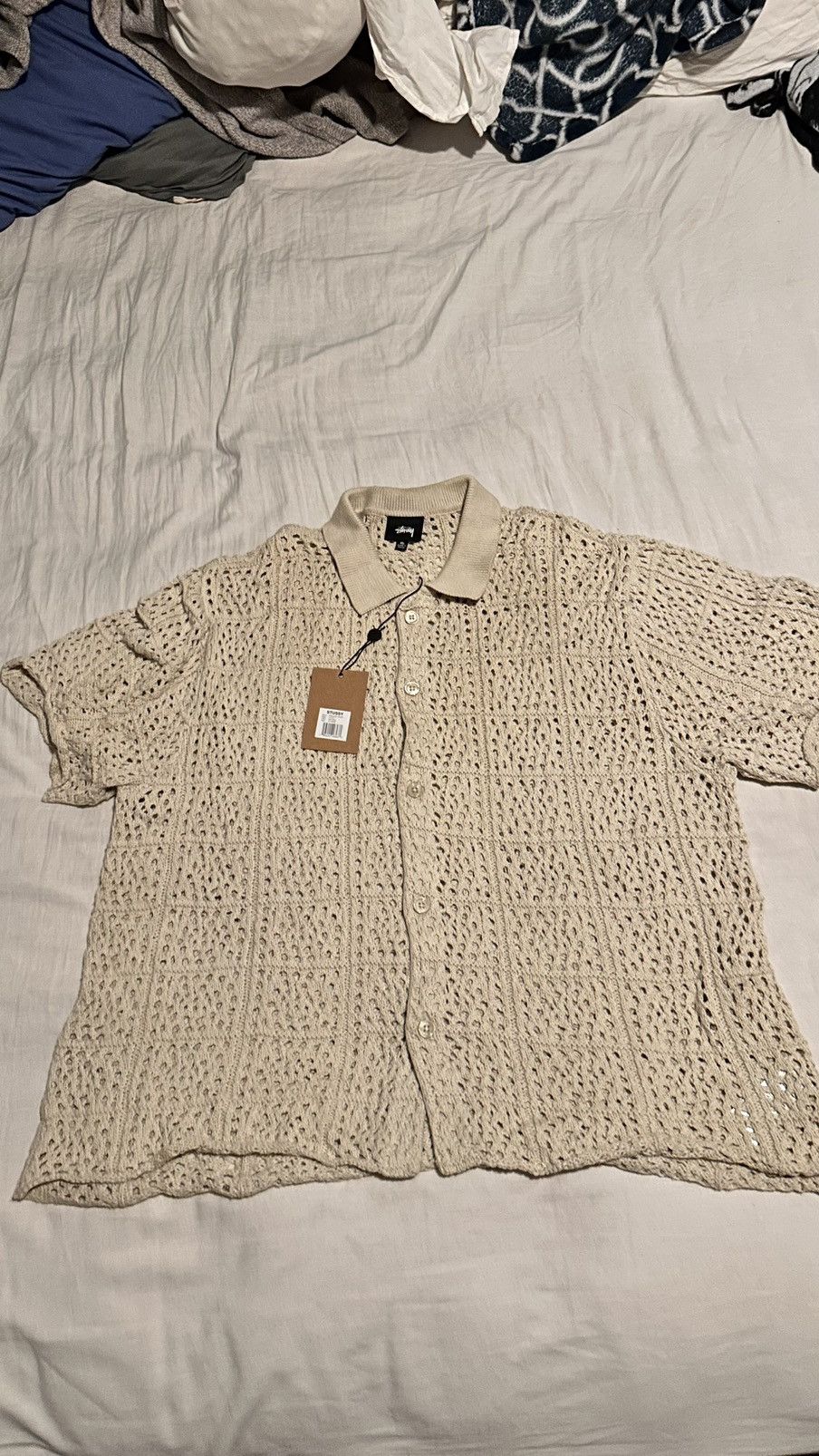 Stussy Stussy Crochet Button up Size US XL / EU 56 / 4 - 1 Thumbnail