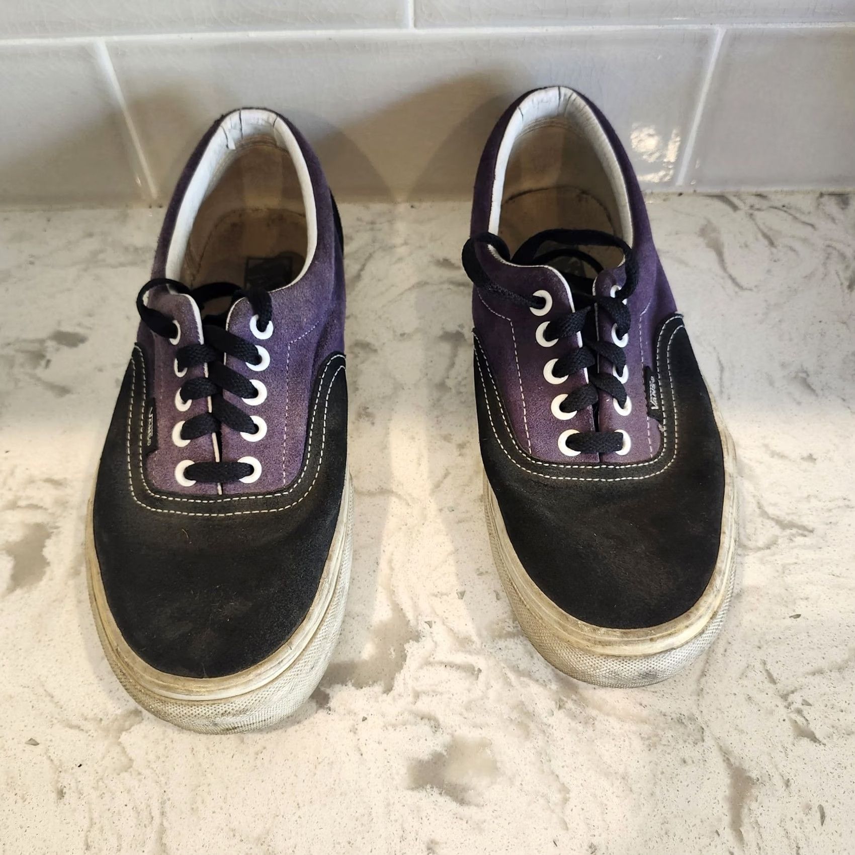 Vans VANS Era Purple Black Low Top Skate Shoes Mens 8.5 Canvas Suede Era Classic Comfort Sneaker Lace Up Shoes Mens Womens Size US M / EU 48-50 / 2 - 4 Thumbnail