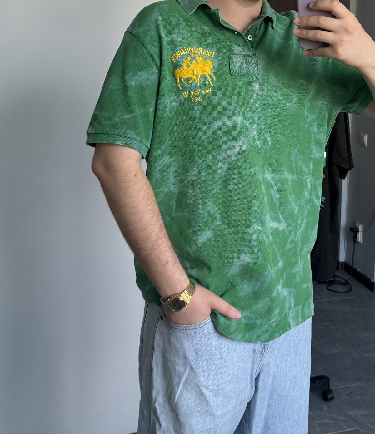 Vintage Polo Ralph Lauren big logo shirt tee Size US XL / EU 56 / 4 - 2 Thumbnail