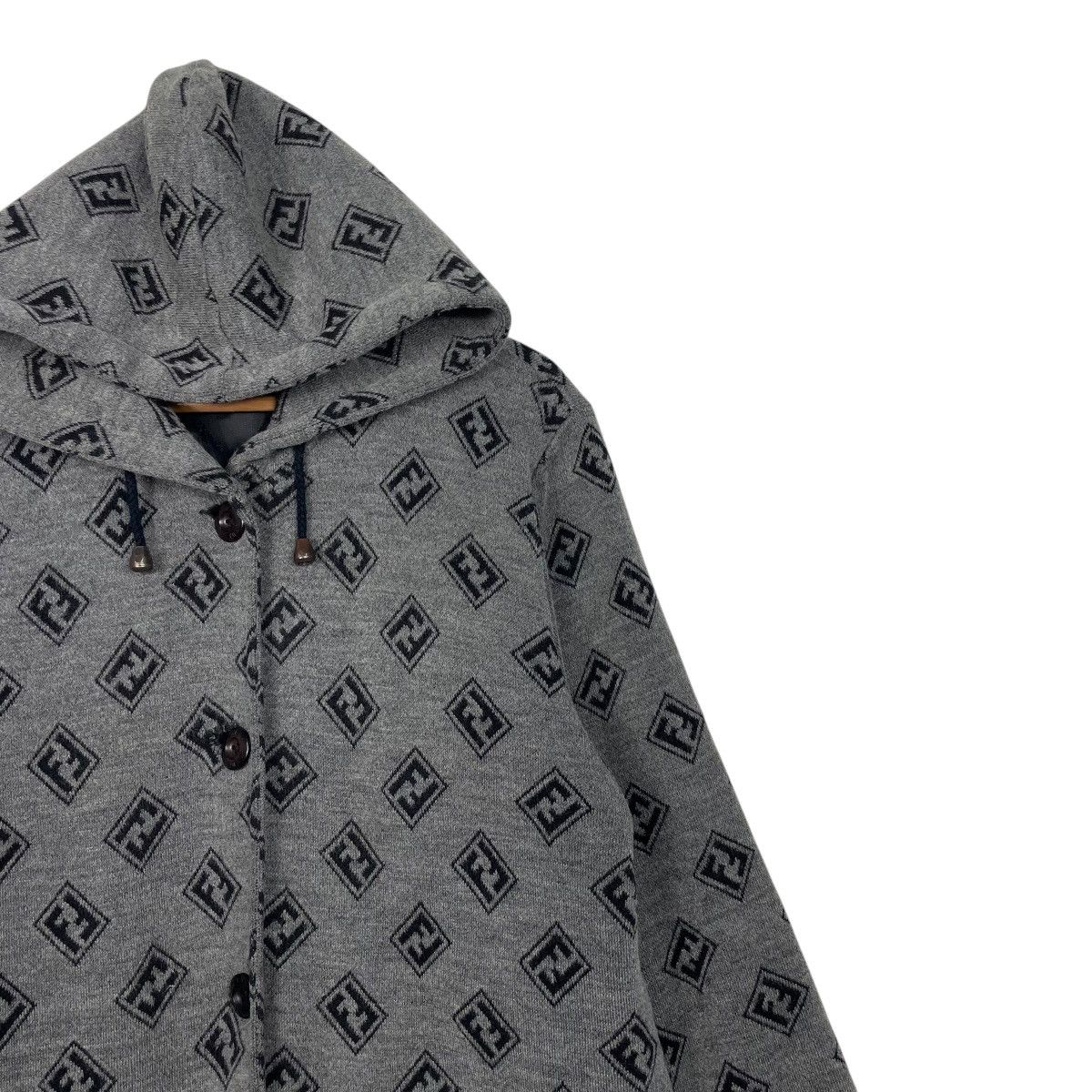 Fendi Vintage Fendi Monogram Hooded Wool Coat Size M / US 6-8 / IT 42-44 - 5 Thumbnail