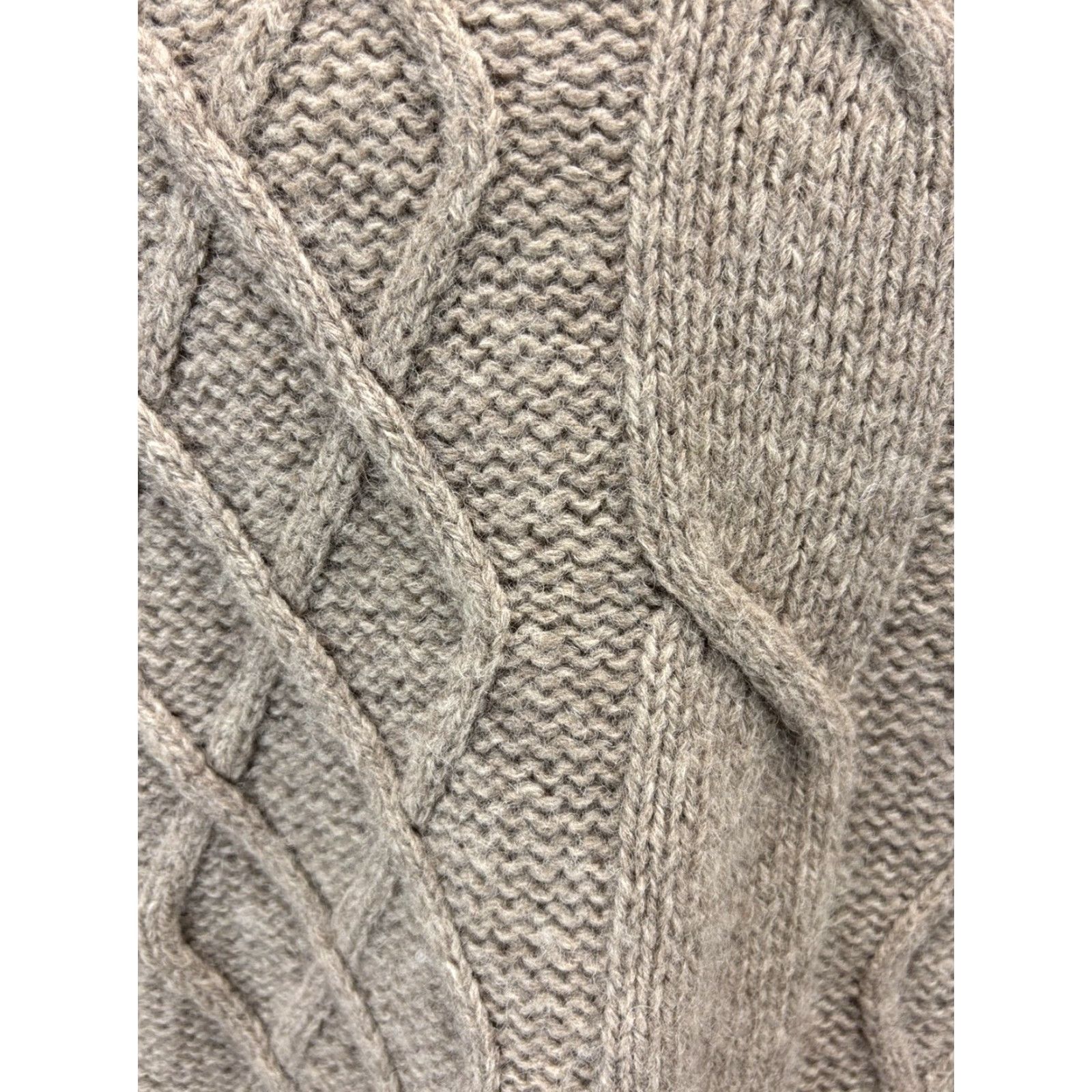 Gap VINTAGE Gap Fisherman Cableknit Wool Sweater Woman Size M Light Brown 1990s Casual Womens Size M / US 6-8 / IT 42-44 - 6 Thumbnail