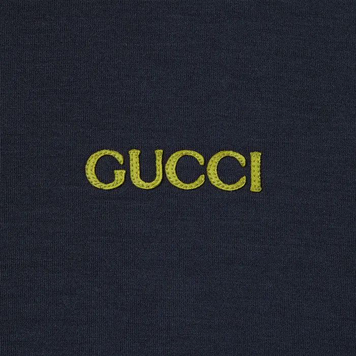 Gucci oc11z0226 Jersey Half-Zip Jacket With Patch in Blue Size US M / EU 48-50 / 2 - 7 Thumbnail