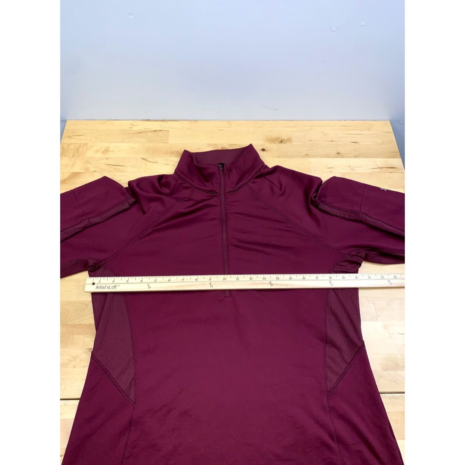 Under Armour Under armour Pullover Shirt Women XL Red 1/4 Zip Mock Neck Long Sleeve ColdGear Slim Activewear Swing Top Brown? Size XL / US 12-14 / IT 48-50 - 6 Thumbnail