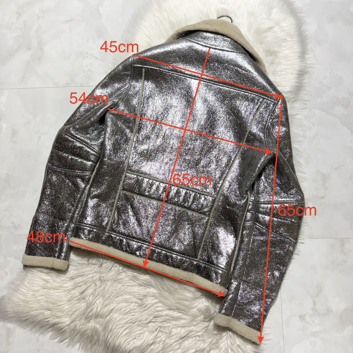 Bottega Veneta RARE Bottega Veneta Shearling Metallic Leather Biker Jacket Size US M / EU 48-50 / 2 - 11 Thumbnail