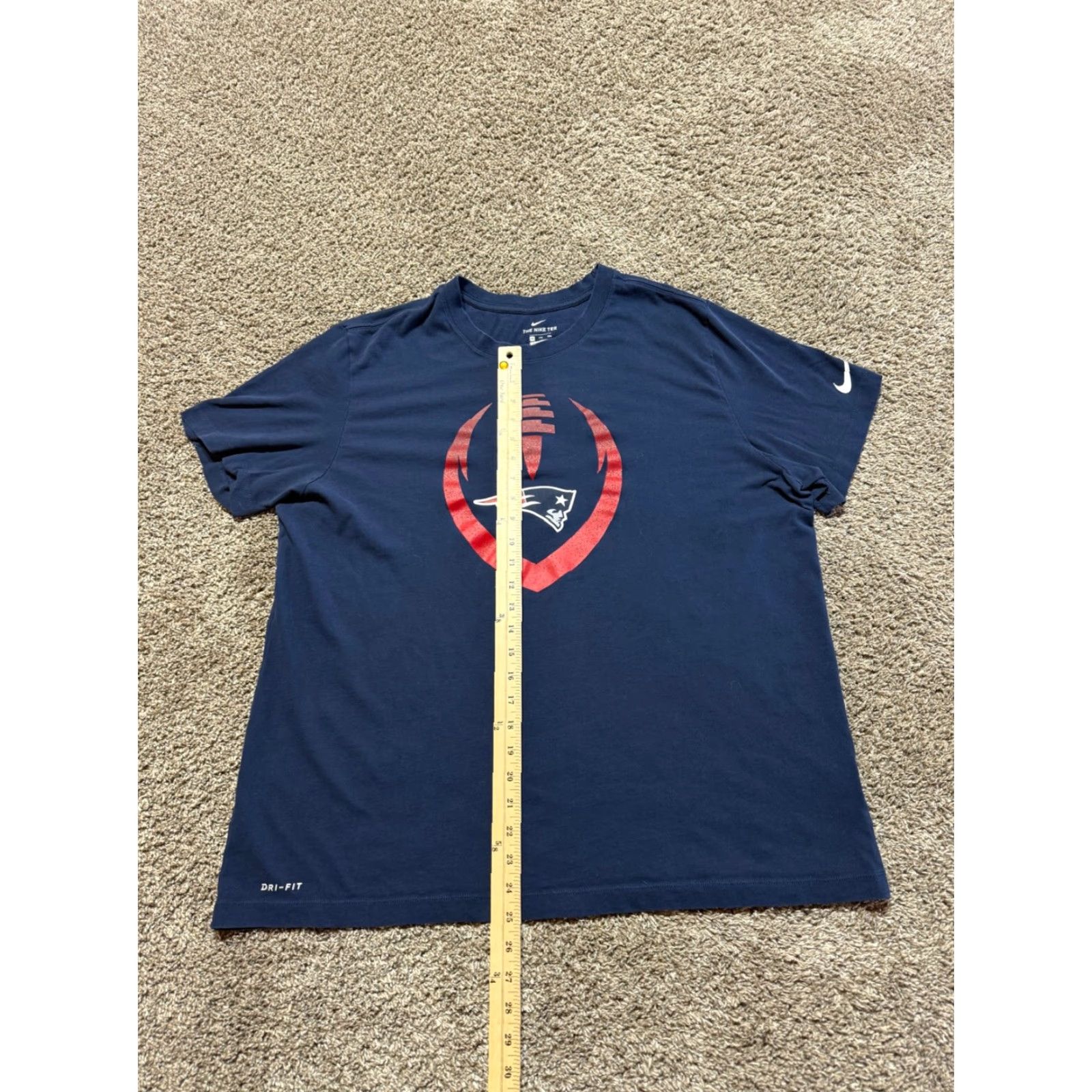 Nike Nike Mens Shirt Tee 2XL Short Sleeve NFL Patriots Blue Stretch Shirt Mens NFL 2XL Nike Size US XXL / EU 58 / 5 - 3 Thumbnail