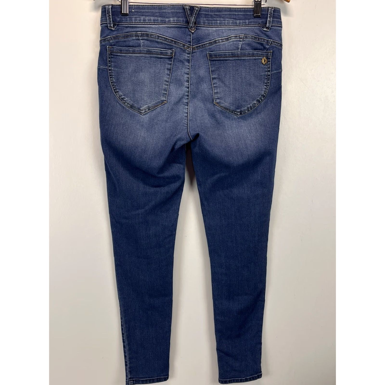 Vintage Democracy Jeans Women 10 Skinny Mid Rise Blue Denim Pants Stretch Slim Classic Size 32" / US 10 / IT 46 - 3 Thumbnail