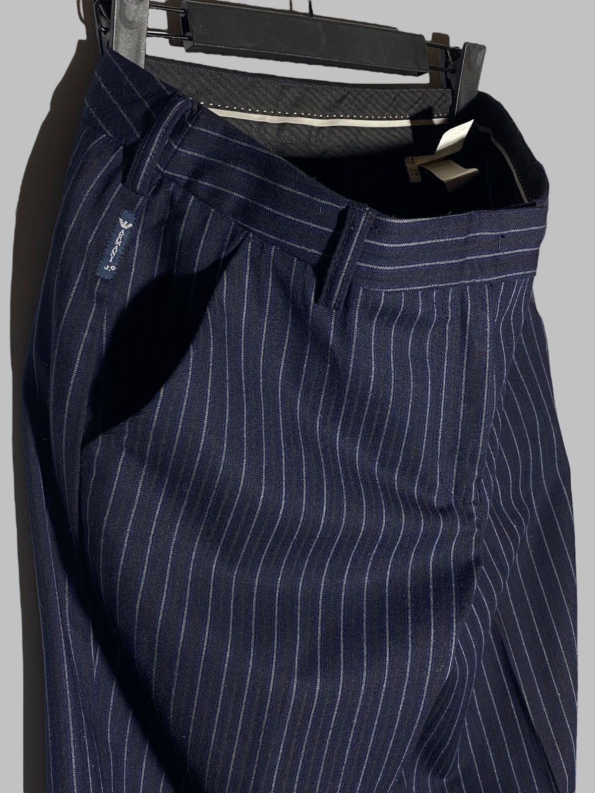Armani Vintage Armani Jeans Wool Striped Suit Balzer + Pants Womens Size M / US 6-8 / IT 42-44 - 17 Thumbnail