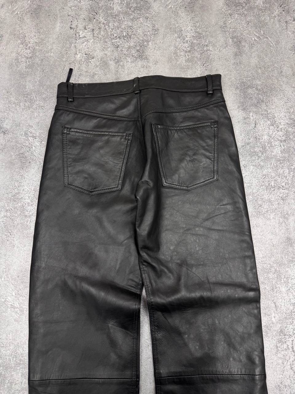 Genuine Leather Men's Black Genuine Leather Trousers Classic Size S Size US 32 / EU 48 - 10 Thumbnail