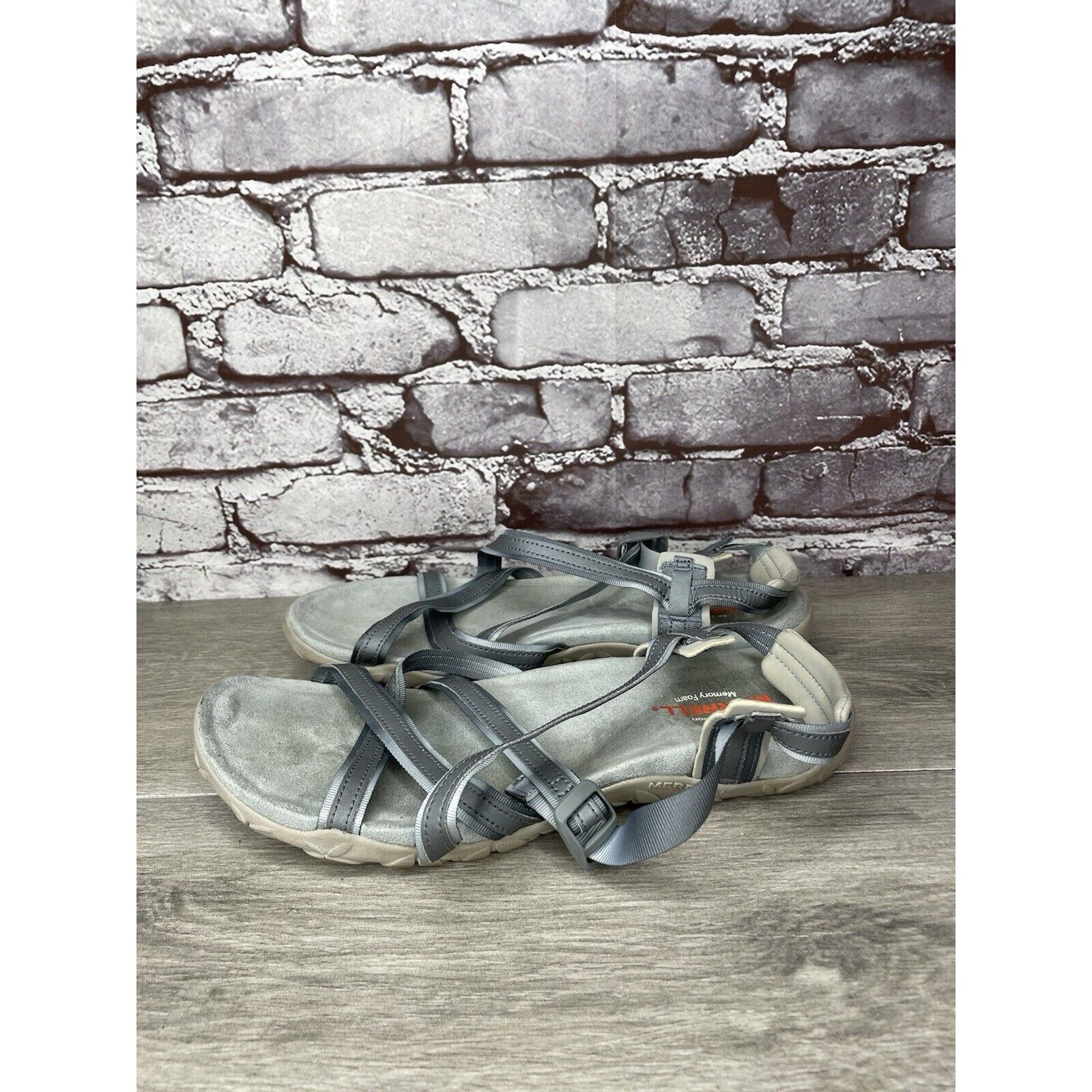 Merrell Merrell Terran Ivy Lattice J94990 Monument Gray Strappy Sand Size US 10 / IT 40 - 17 Thumbnail