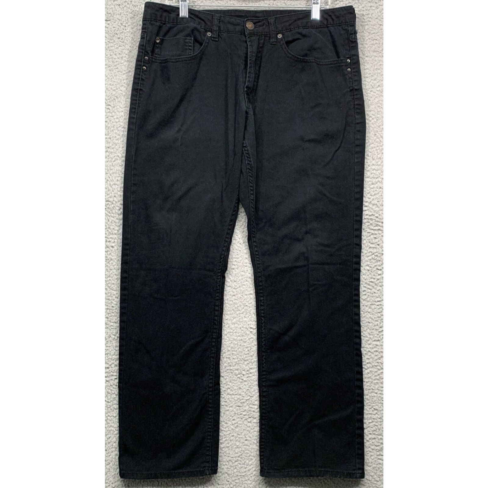 Buffalo David Bitton Buffalo David Bitton Jeans Men Slim Straight Stretch Black 5-Pocket Sz 35/28.5 Denim Skinny? Size US 35 - 2 Thumbnail