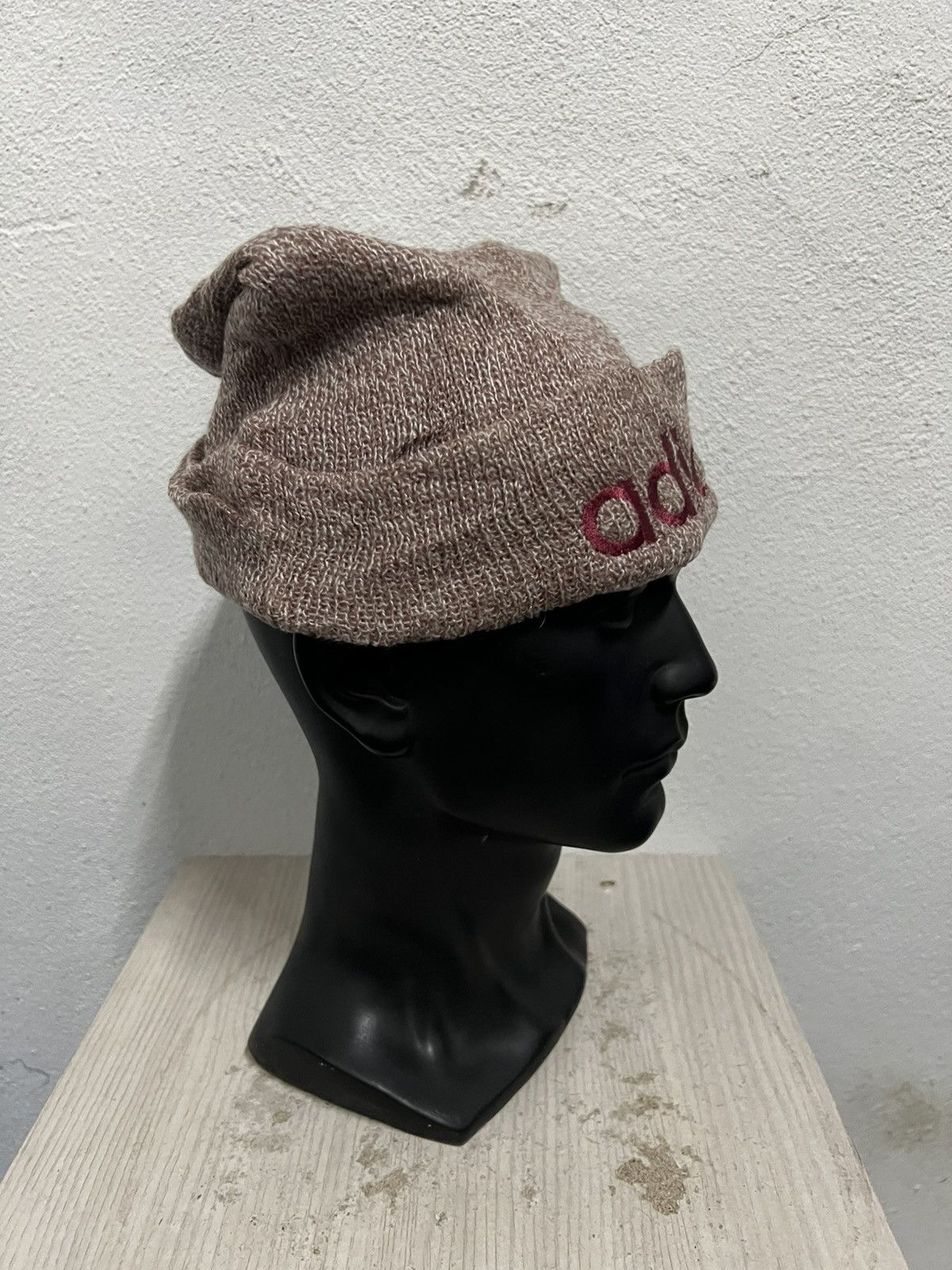 Vintage Vintage Adidas Spell Out Beanie Hat Size ONE SIZE - 4 Thumbnail