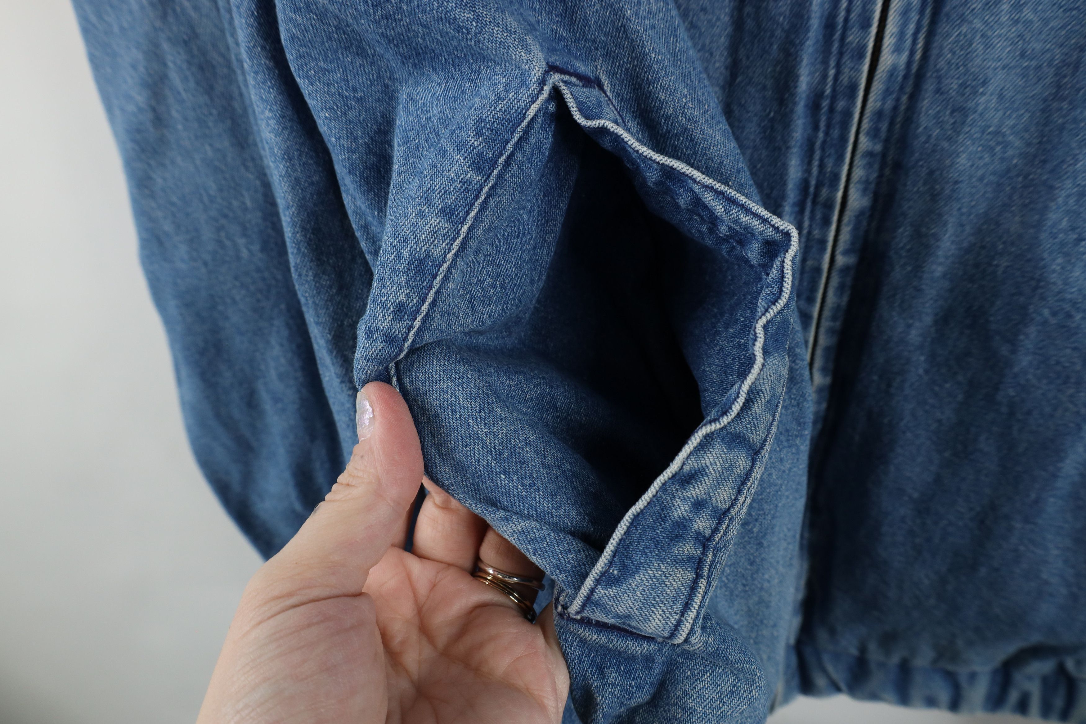 Vintage Vintage 90s Streetwear Full Zip Denim Jean Bomber Jacket USA Size US L / EU 52-54 / 3 - 5 Thumbnail