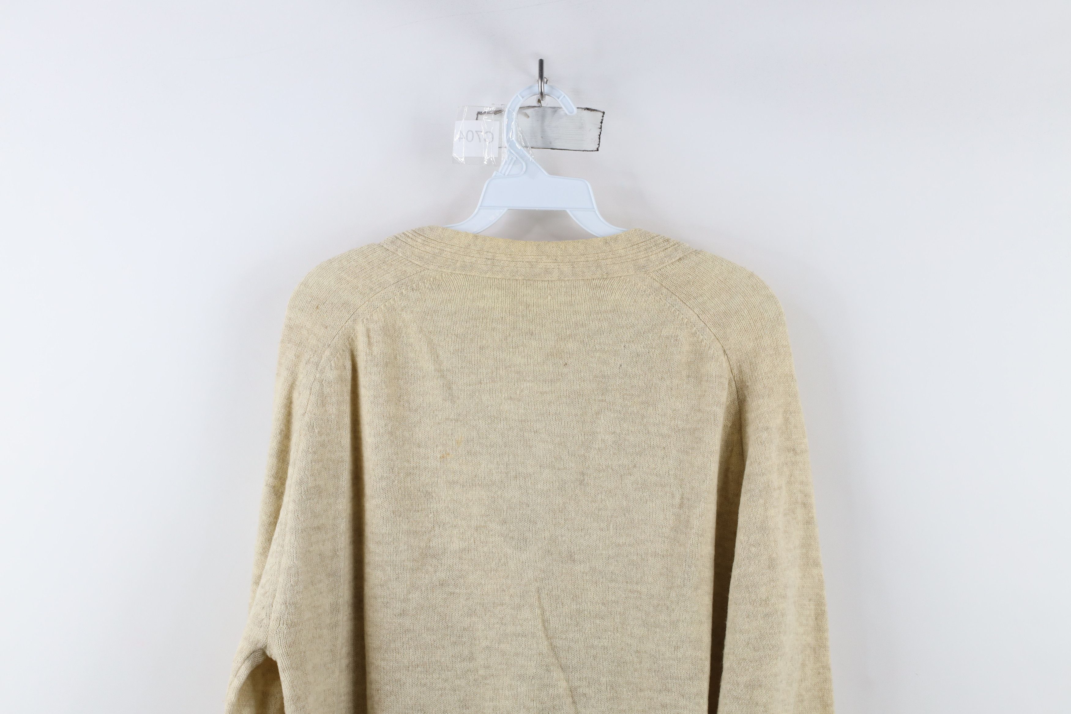 Vintage Vintage 50s Streetwear Blank Wool Knit Cardigan Sweater Size US M / EU 48-50 / 2 - 14 Thumbnail