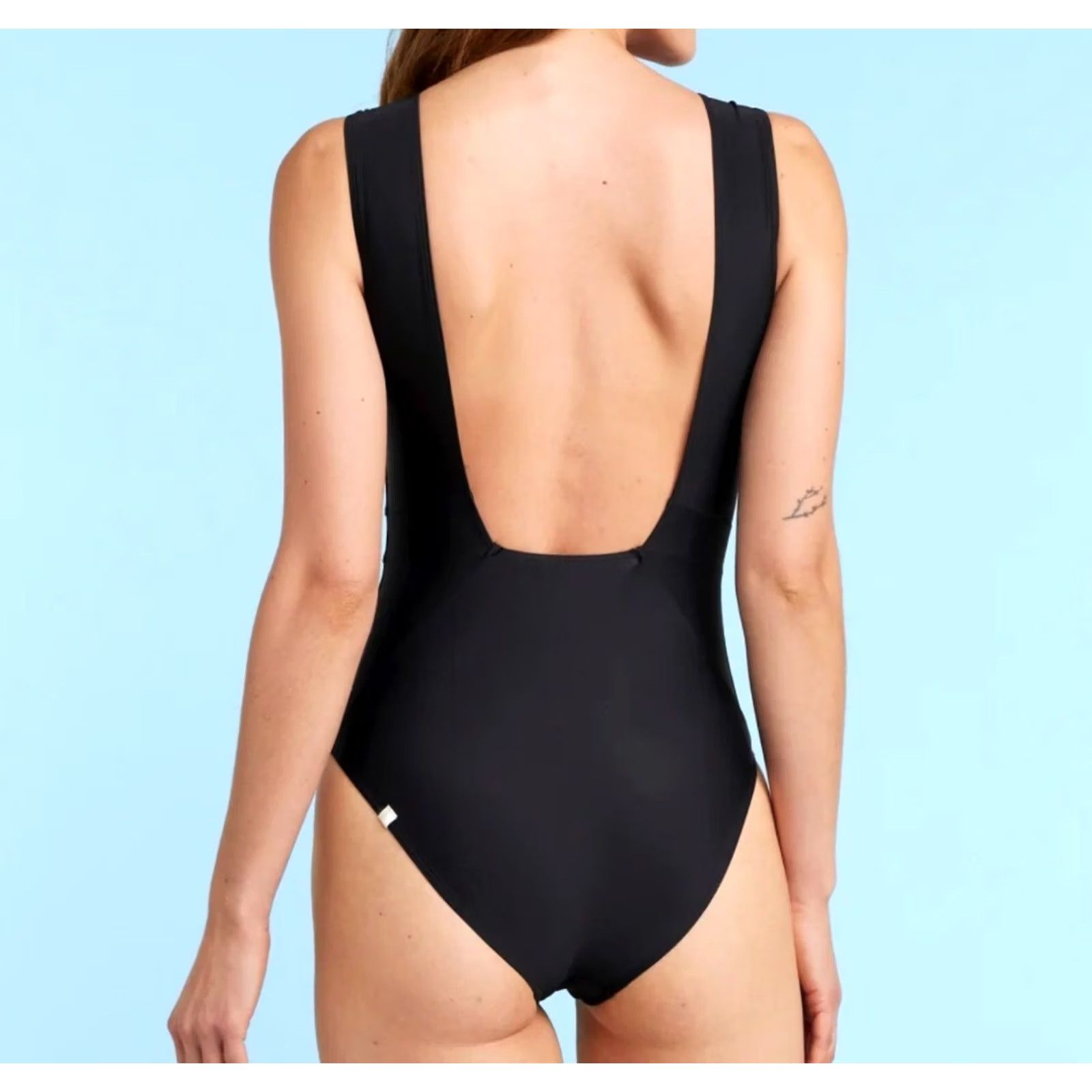 Vintage Summersalt One Piece Bathing Suit Women 12 Black Ruched Backflip Swimwear Solid Pattern Tank Top Wide Strap Beach Vacation Resort Womens Size XL / US 12-14 / IT 48-50 - 5 Thumbnail