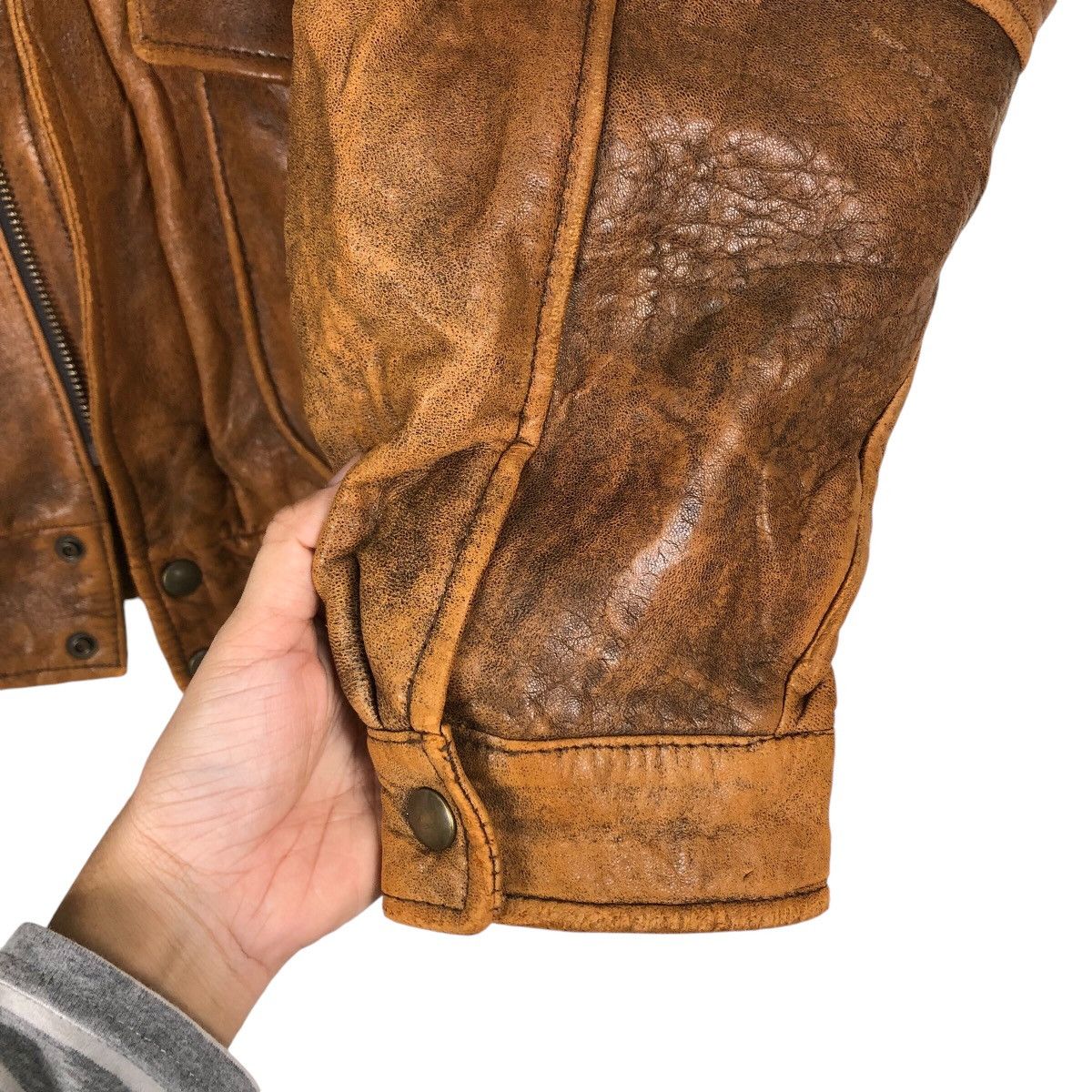 Japanese Brand 📌Vintage Military Design Leather Jacket SoffIce Full Print Size US L / EU 52-54 / 3 - 16 Thumbnail
