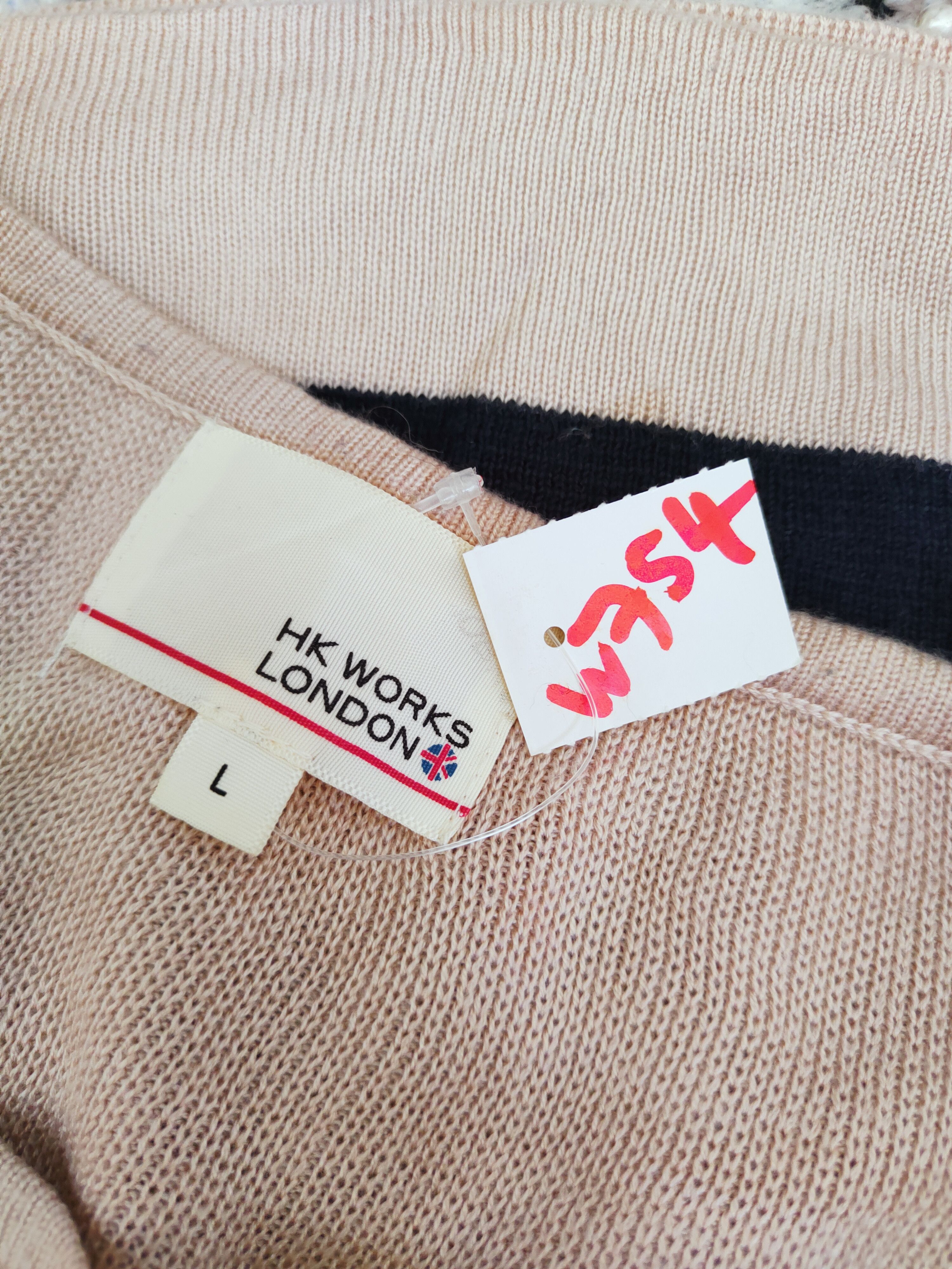 Japanese Brand × Vintage HK Works London Light Pink Knitwear Sweatshirts #W754 Size US L / EU 52-54 / 3 - 12 Thumbnail