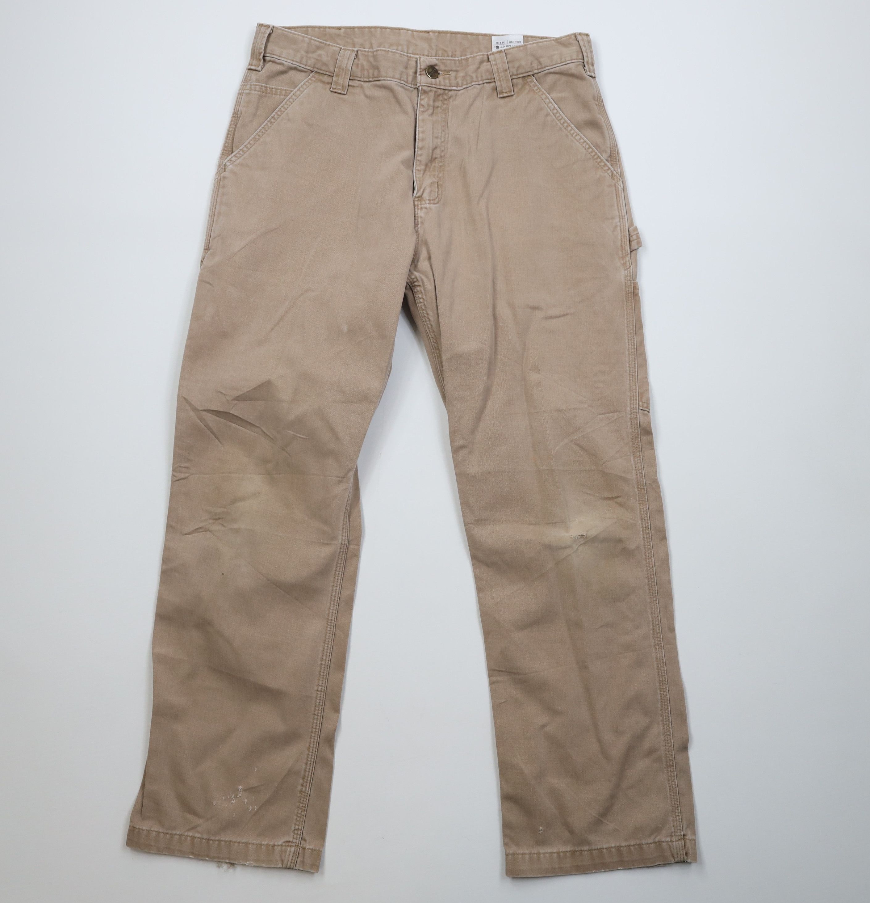 Vintage Y2K Carhartt Wide Leg Chino Pants Dark Khaki Tan