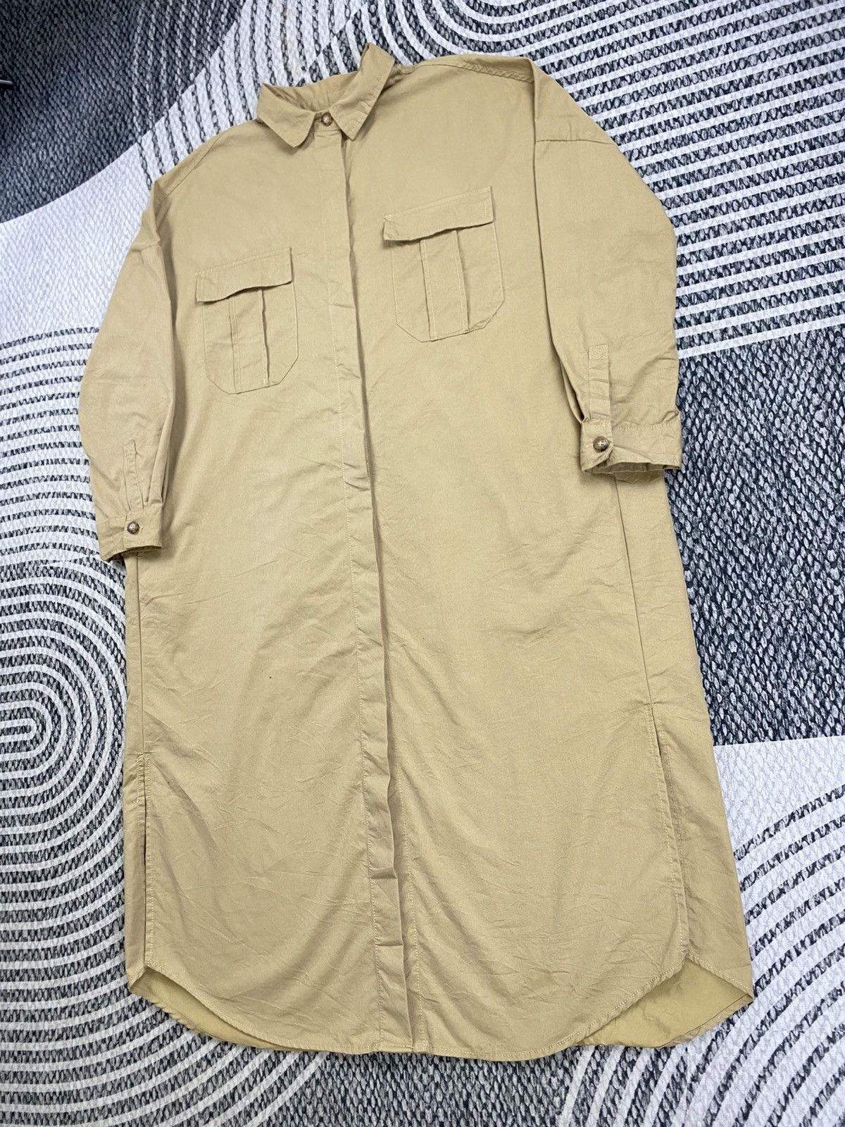 Zara Vintage Zara Plain Cotton Long Shirt Jacket Size XL / US 12-14 / IT 48-50 - 4 Thumbnail