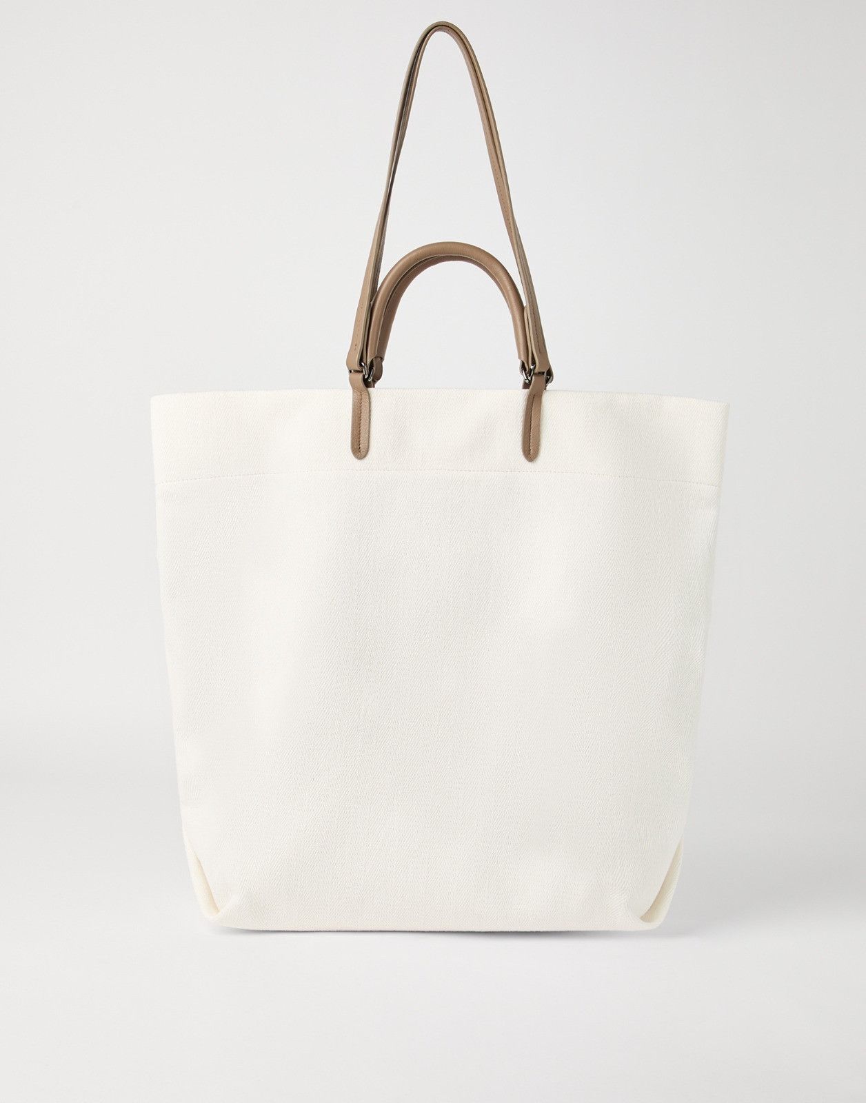 Brunello Cucinelli o1la1rc1a0326 Size: OS / Leather Handbag in White Size ONE SIZE - 2 Thumbnail
