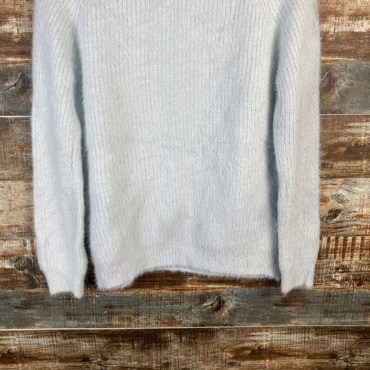 Homespun Knitwear DL Ingni Blue fur shaggy mohair Knitwear #C1042 Size S / US 4 / IT 40 - 14 Thumbnail