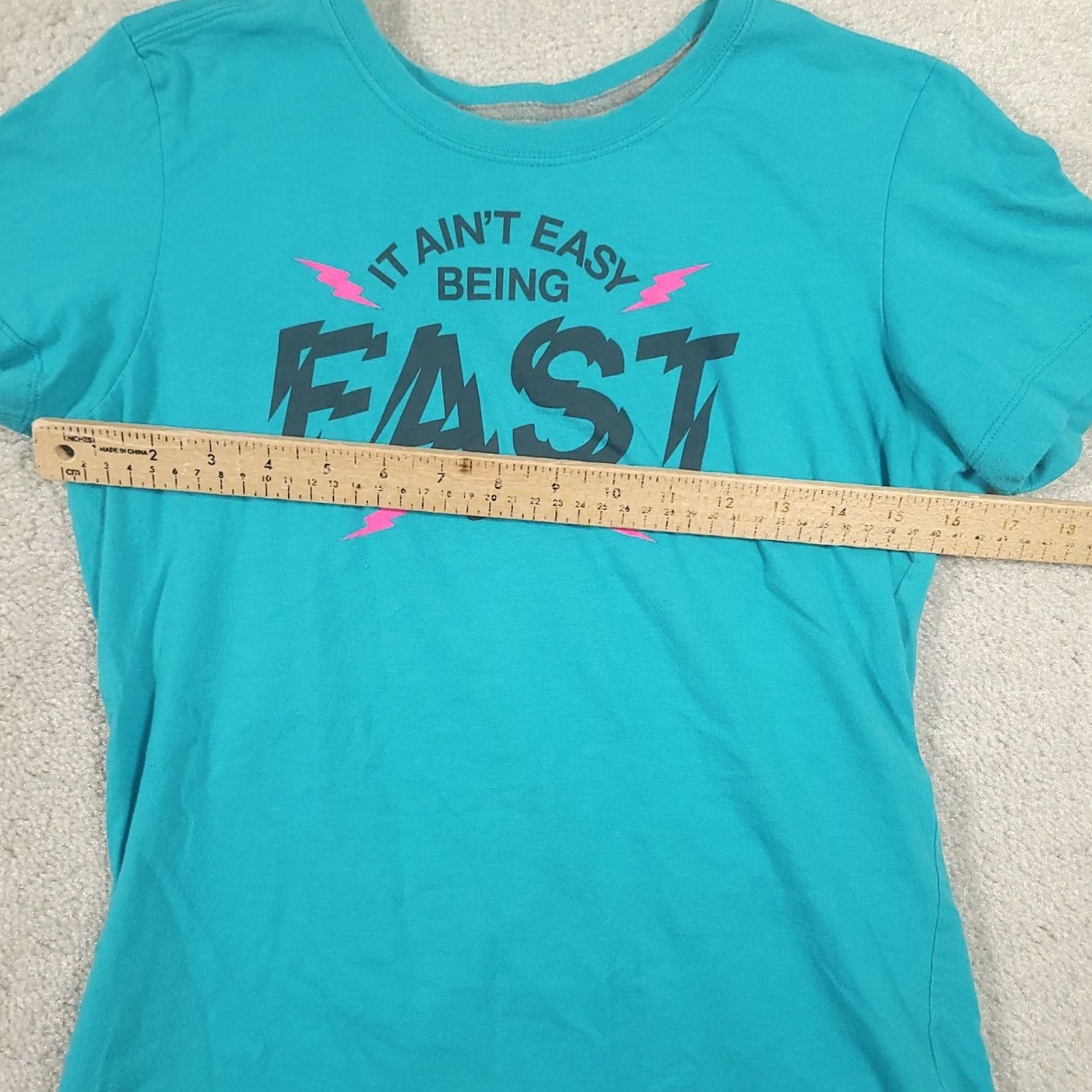 Nike Nike Shirt Womens Medium Blue Slim Fit “It Ain't Easy Being Fast” Shirt Size M / US 6-8 / IT 42-44 - 3 Thumbnail