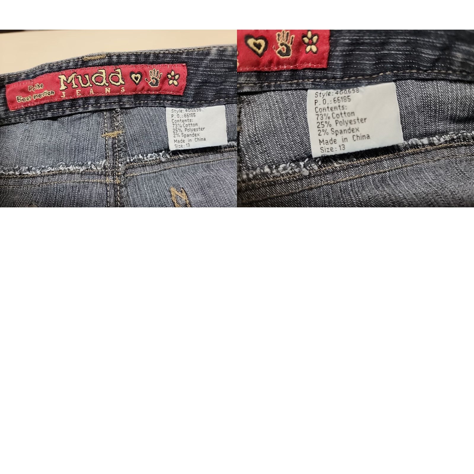 Vintage VINTAGE Mudd Jeans Womens 13 Blue Hip Hugger Flare Dark Wash 90s Bell Bottom Boot Cut Jeans Womens Size 34" / US 12 / IT 48 - 8 Thumbnail