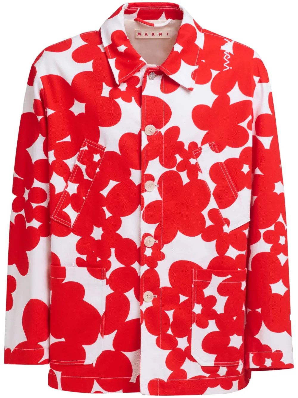 Marni o1w1db10526 Button Ups in Red Size US L / EU 52-54 / 3 - 1 Thumbnail