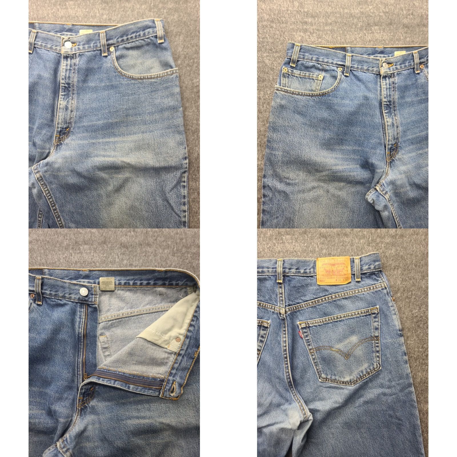 Levi's VINTAGE Levi's 560 Jeans Mens 38x30 Light Wash Distressed Tapered 5-Pocket Denim Blue 90s Grunge USA Levi's 500 Series Boys Mens? Size US 38 / EU 54 - 8 Thumbnail
