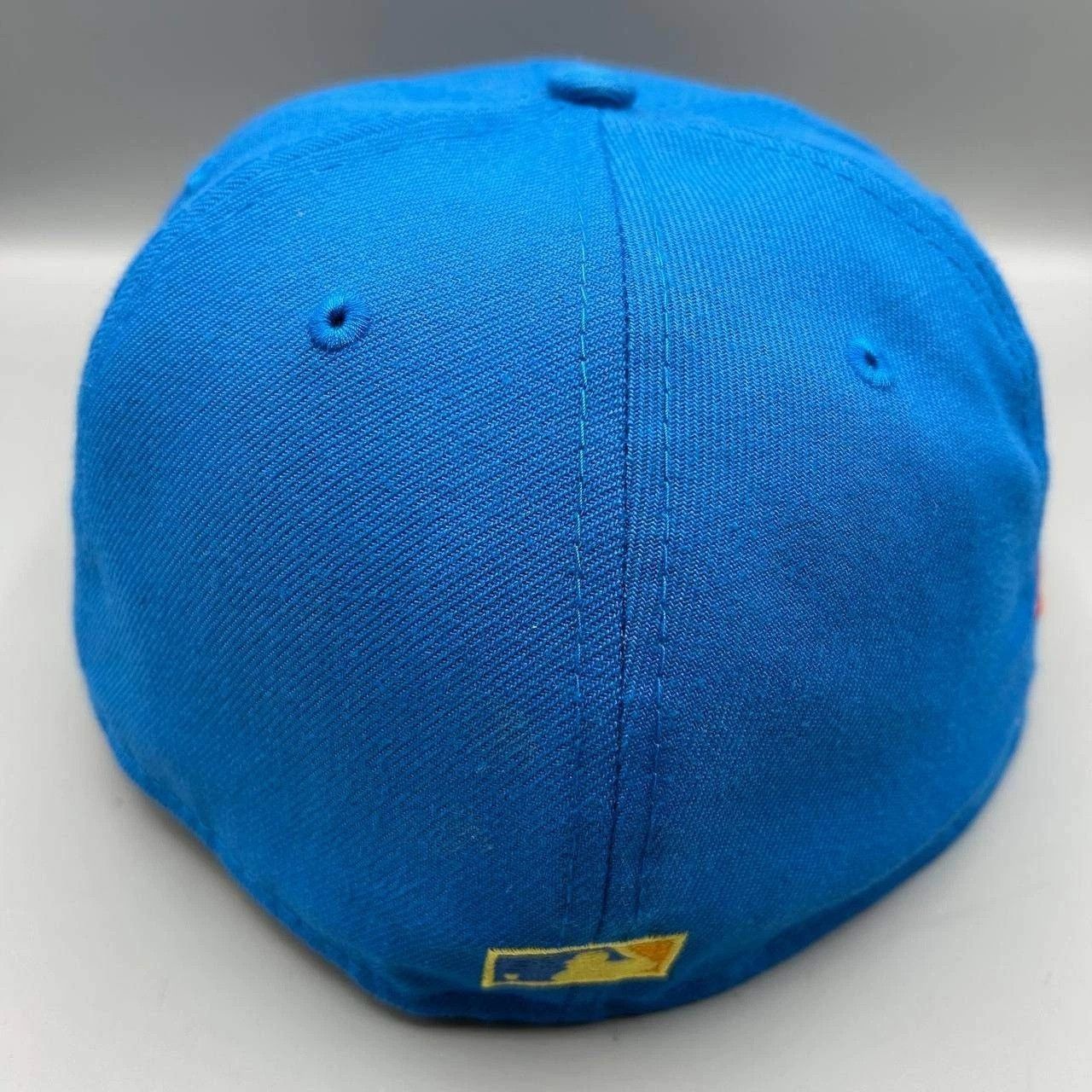 New Era Chicago Cubs Hat Men 7 3/8 Blue Orange MLB Fitted Cap Size ONE SIZE - 3 Thumbnail