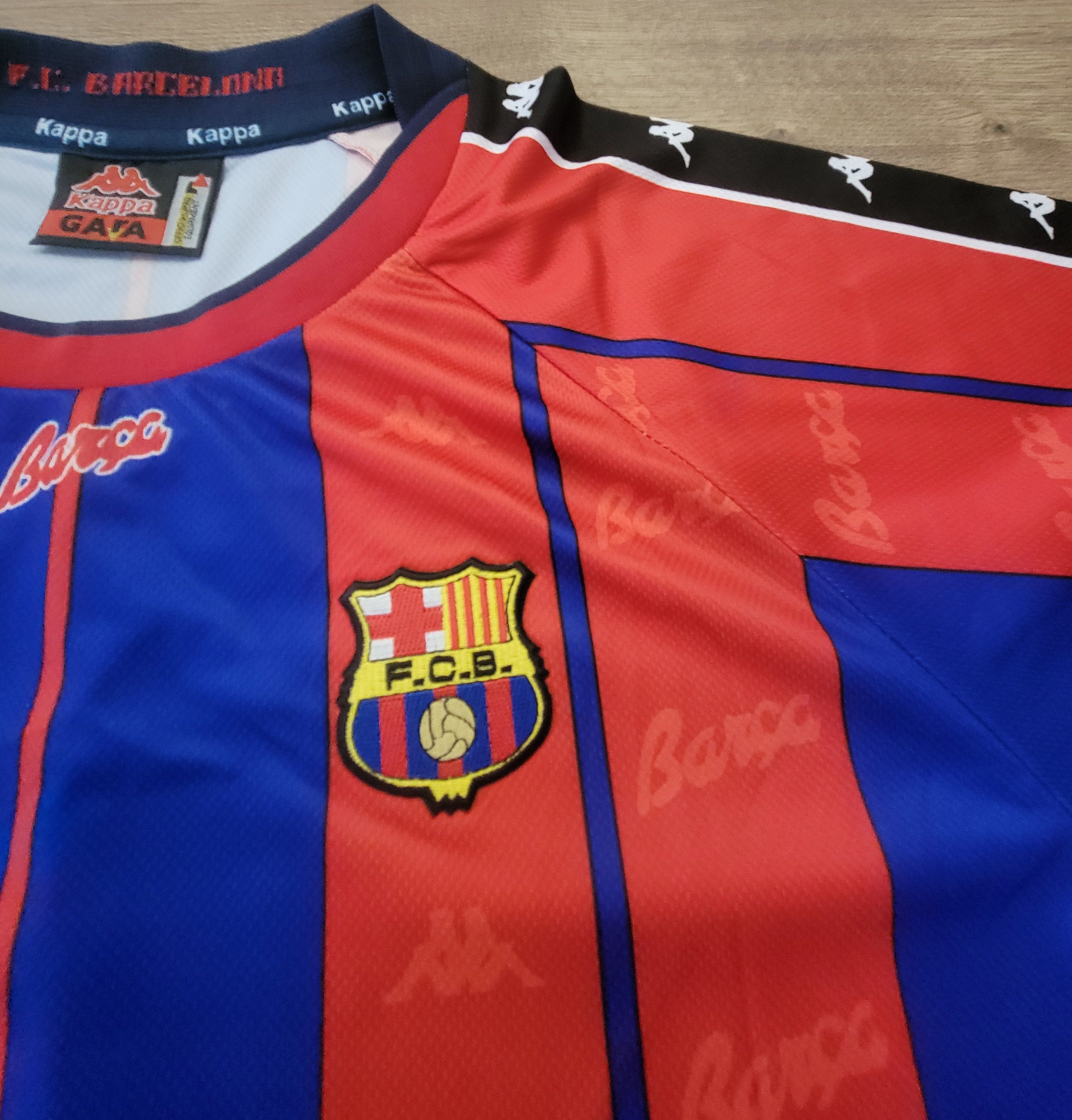 Other Figo 7 Barcelona 1997/1998 Vintage Soccer Jersey trikot Size US L / EU 52-54 / 3 - 5 Thumbnail