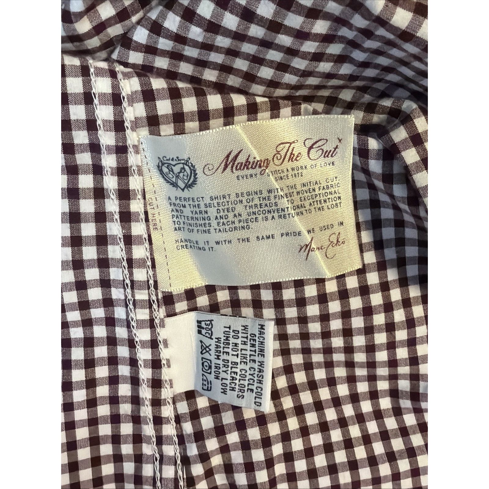 Marc Ecko Marc Ecko Gingham Shirt Men's 3XL Snap Front Long Sleeve Size US XXL / EU 58 / 5 - 12 Thumbnail