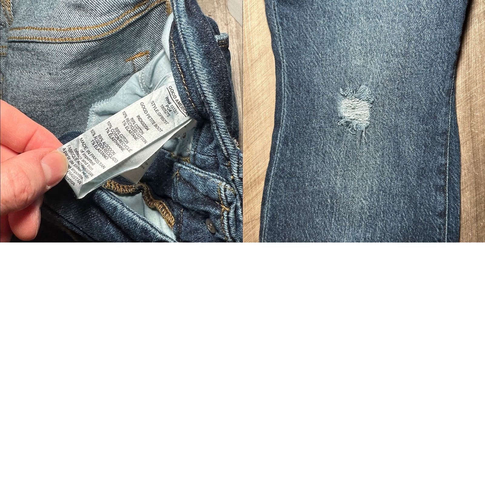 Good American Good American Jeans Bootcut Indigo Blue 2 Women's Regular 28 Inseam 28.5"} Size 26" / US 2 / IT 38 - 8 Thumbnail