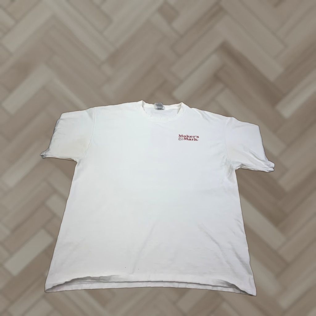 Fruit Of The Loom Makers Mark Promo Shirt White Mens XL Crew Neck Short Sleeve Graphic Print 11730 Size US XL / EU 56 / 4 - 1 Thumbnail