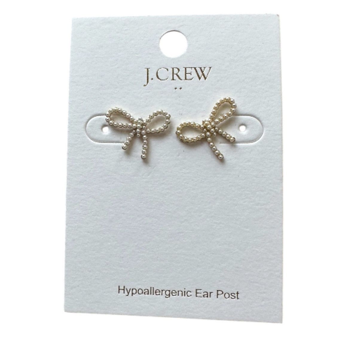 J.Crew J. Crew Beaded Bow Stud Earrings Nwt & Dust Bag Size ONE SIZE - 2 Thumbnail