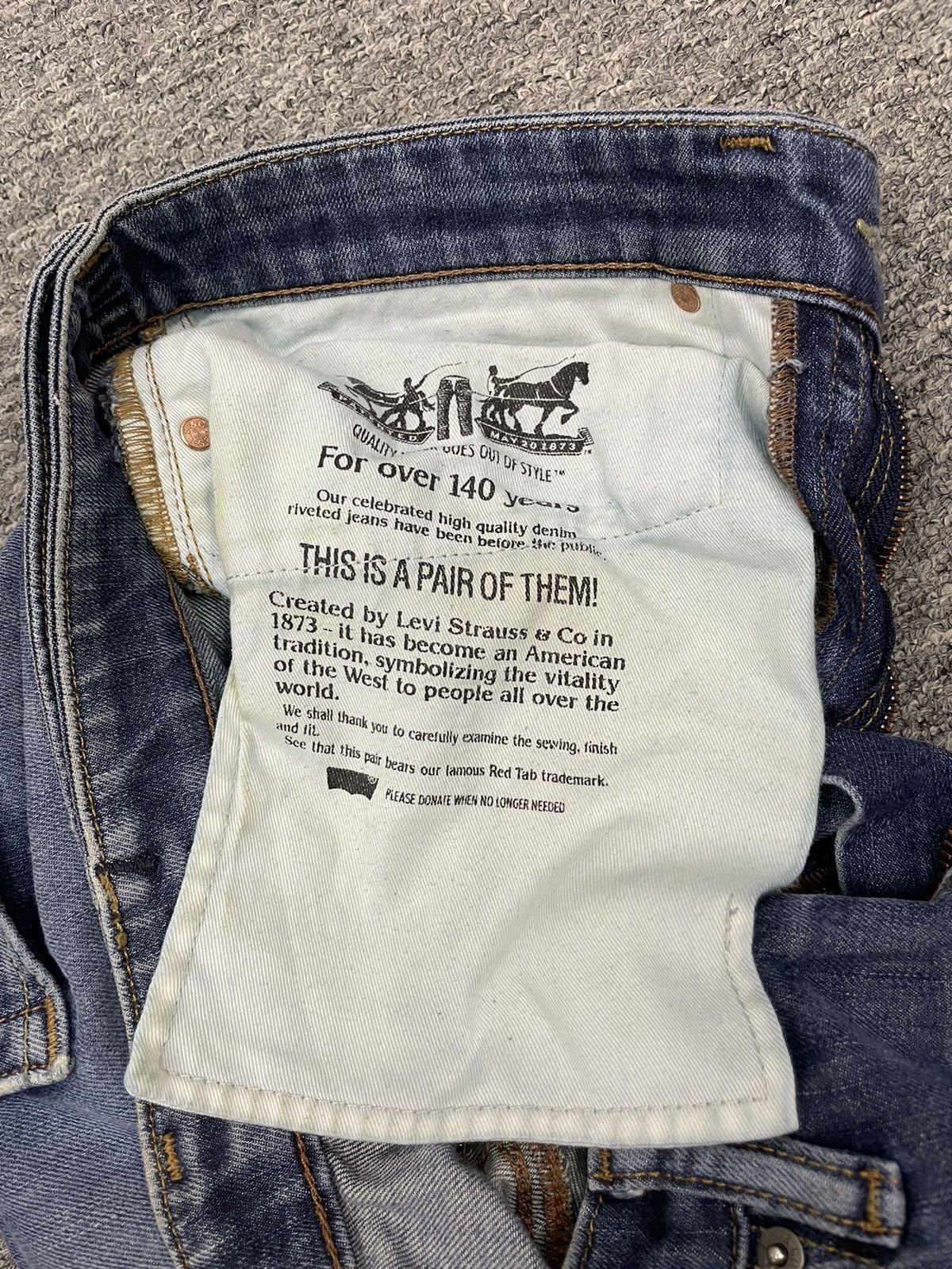 Levi's Vintage Levis 511 Black Tab Jeans Distressed Faded Wash Size US 34 / EU 50 - 4 Thumbnail