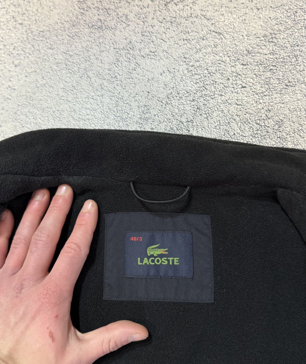 Lacoste Lacoste Parka Jacket 48/3 Men Black Fleece Lined Pocket Logo Size US M / EU 48-50 / 2 - 8 Thumbnail