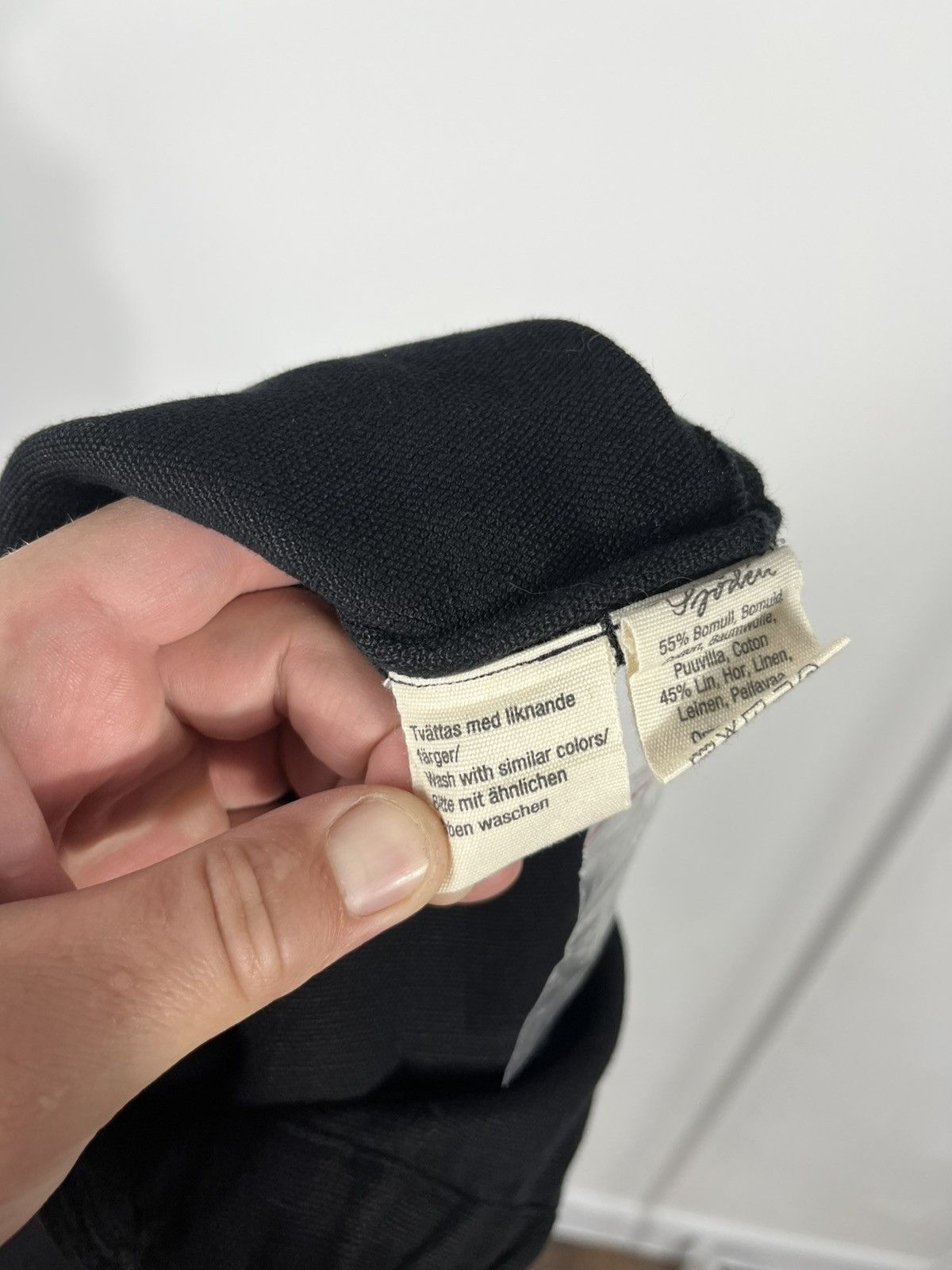 Gudrun Sjoden Gudrun Sjödén Black Baggy Linen Pants Organic Cotton Blend Size 28" / US 6 / IT 42 - 12 Thumbnail
