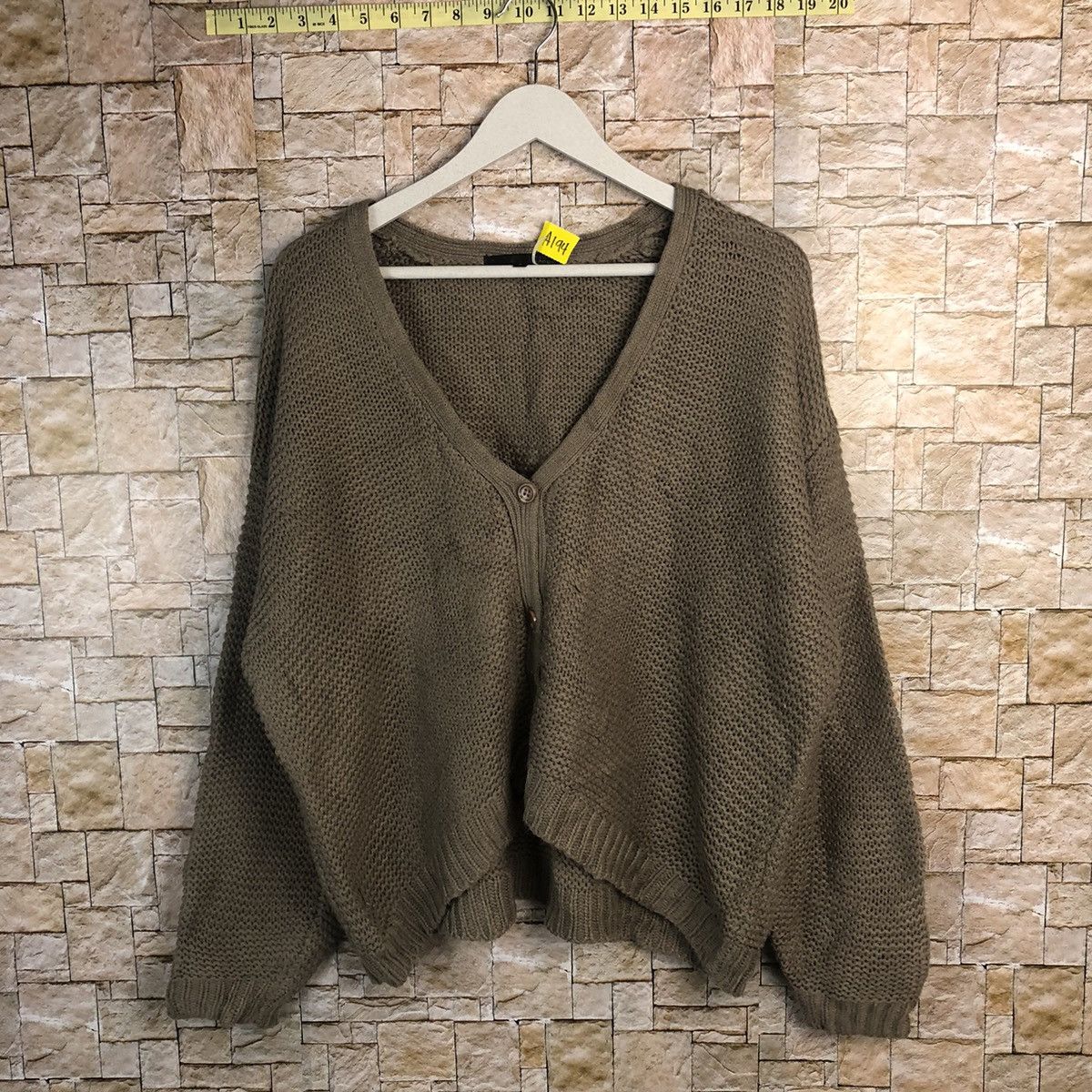Sugar Spoon Brown baggy Cardigan Knitwear #A194