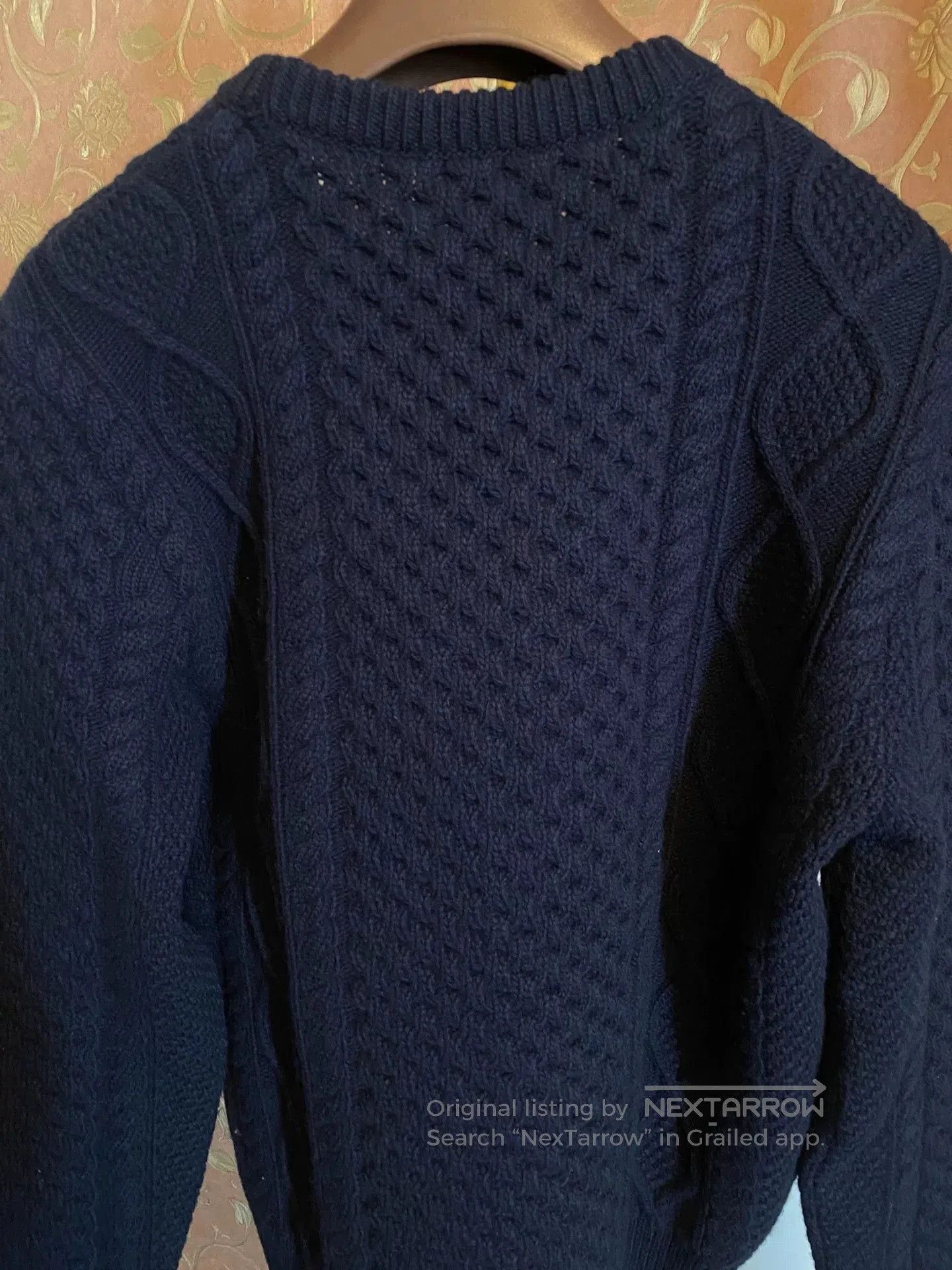 Bally BALLY Dark Blue Wool Cable Knit Sweater. Size US S / EU 44-46 / 1 - 4 Thumbnail