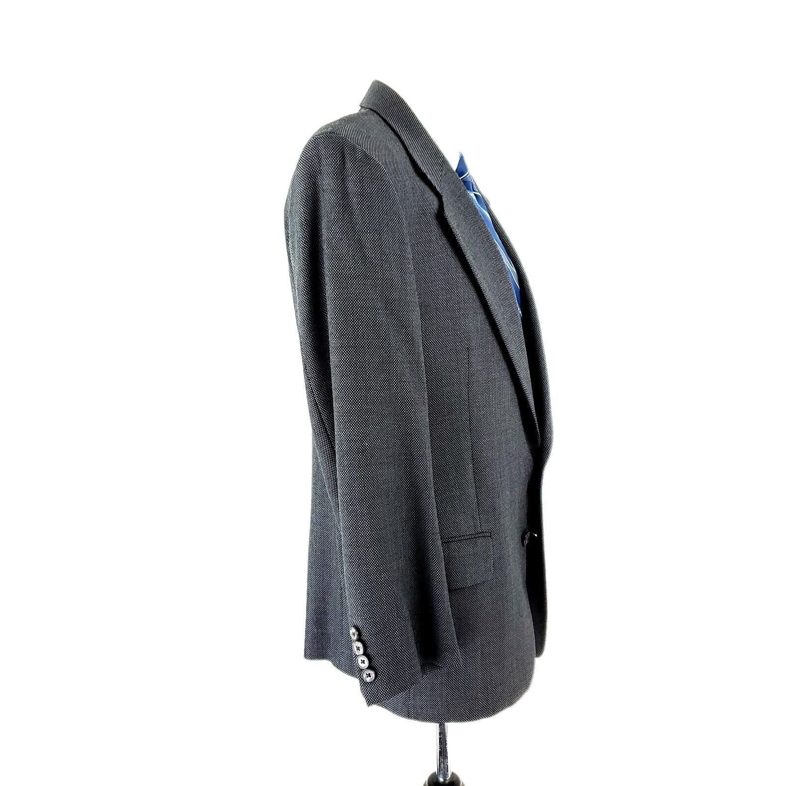 Joseph Abboud Joseph Abboud Nordstrom Wool 2 Button Blazer 40S Gray Birdse Size 40S - 6 Thumbnail