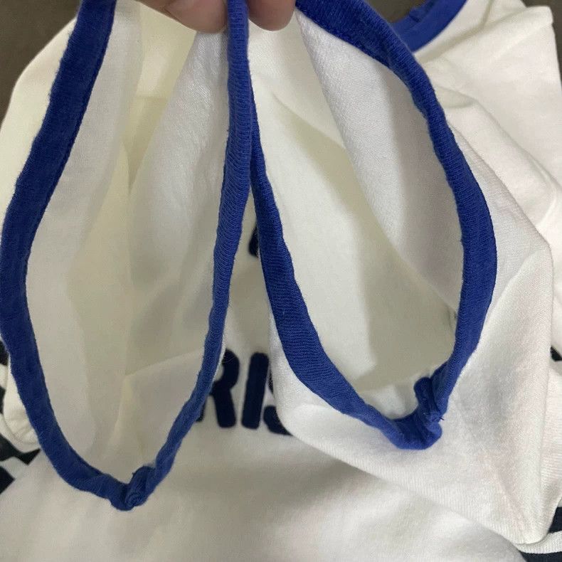 Louis Vuitton Louis Vuitton White and blue new logo short sleeves Size S / US 4 / IT 40 - 4 Thumbnail